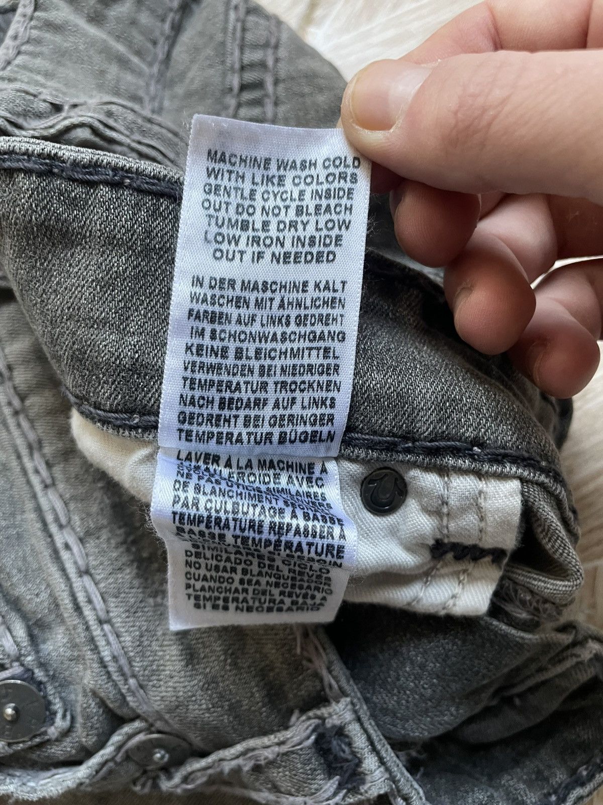 Daily Paper Y2K Japanese Designer Rap True Religion Usa Distressed Denim Size US 36 / EU 52 - 18 Thumbnail
