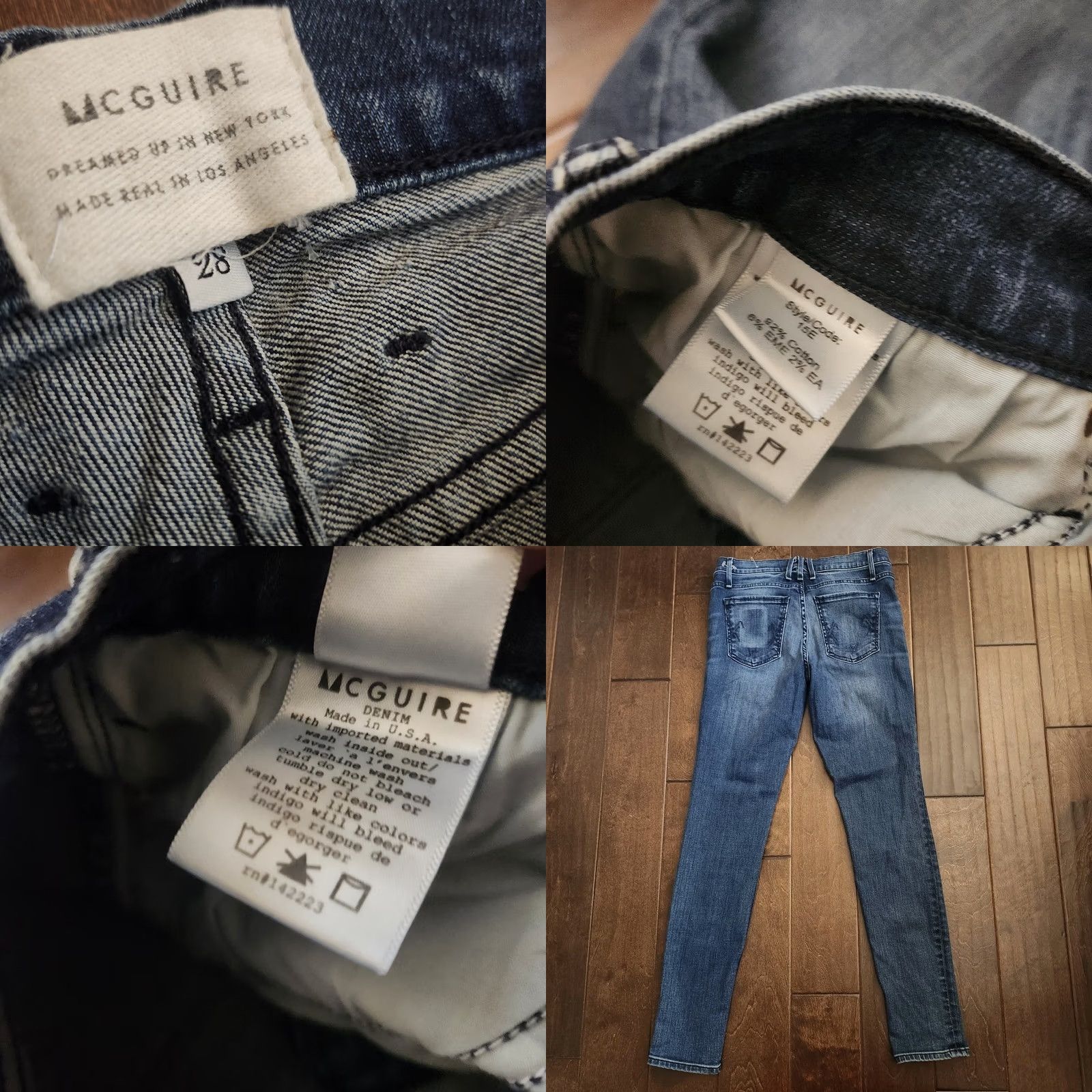 Denime McGuire Jeans Womens 28 Blue Size Skinny Stretch Denim Ankle Crop Size 28" / US 6 / IT 42 - 8 Thumbnail