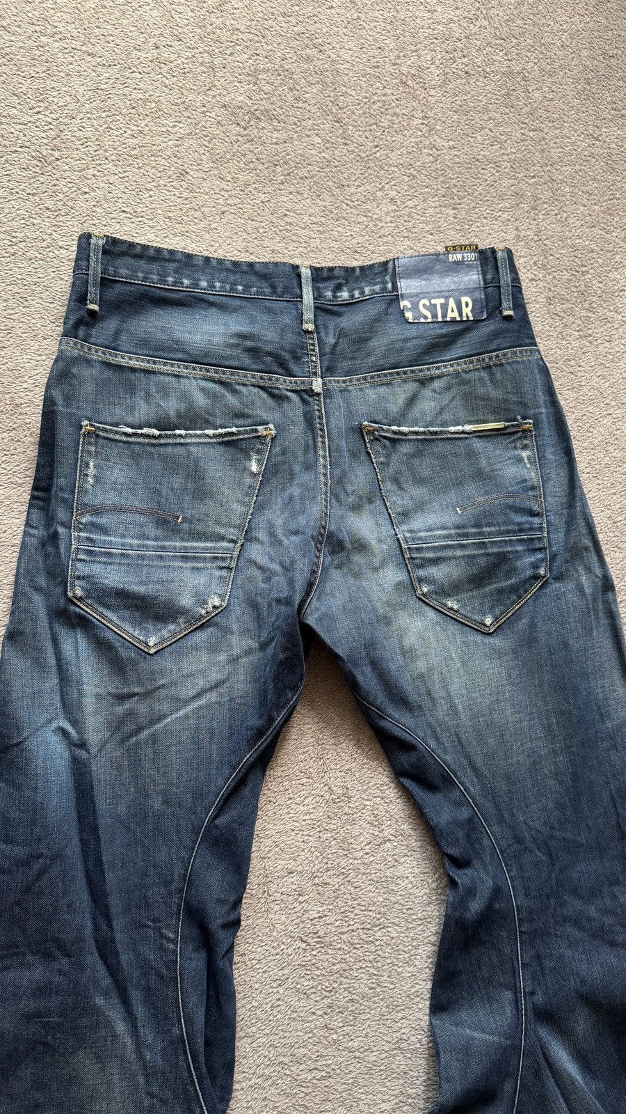 If Six Was Nine G-Star Vintage Y2K Arc Loose Tapered Biker Jeans Size US 34 / EU 50 - 4 Thumbnail