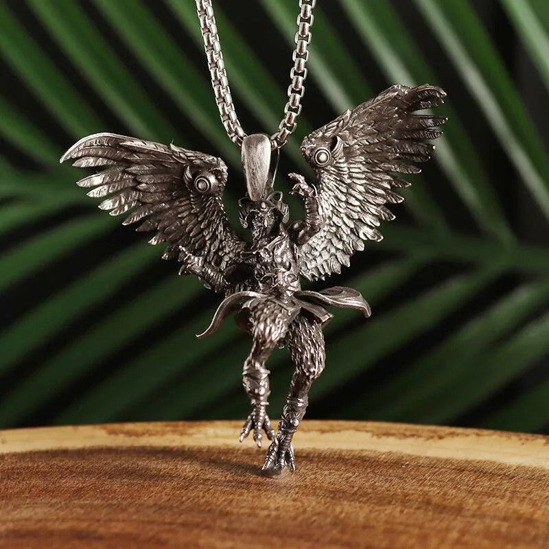 Jewelry God Bird Garuda Buddhist Retro Eagle Beast Necklace Size ONE SIZE - 5 Thumbnail