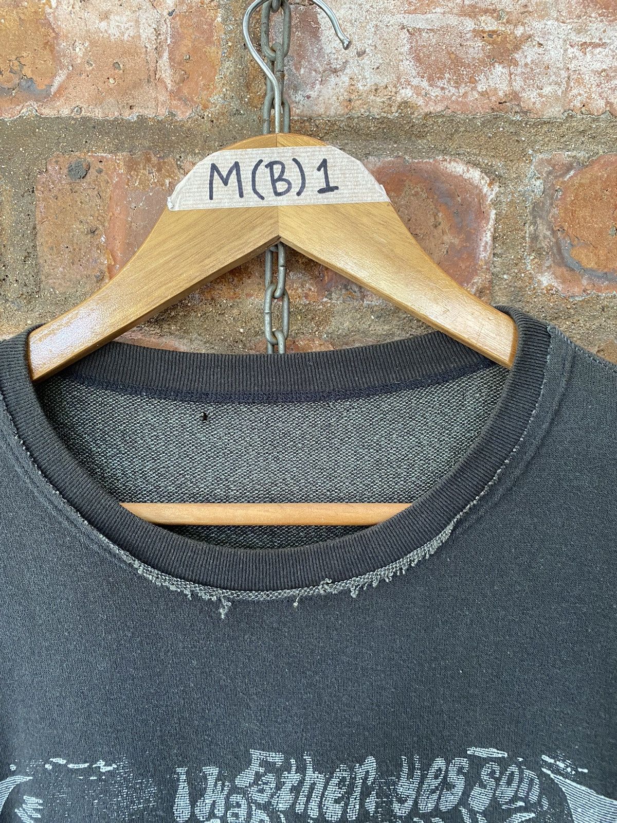 Japanese Brand × Lad Musician × Montage Vtg Montage Japan distress Fuck all fringe sweat Size US L / EU 52-54 / 3 - 6 Thumbnail