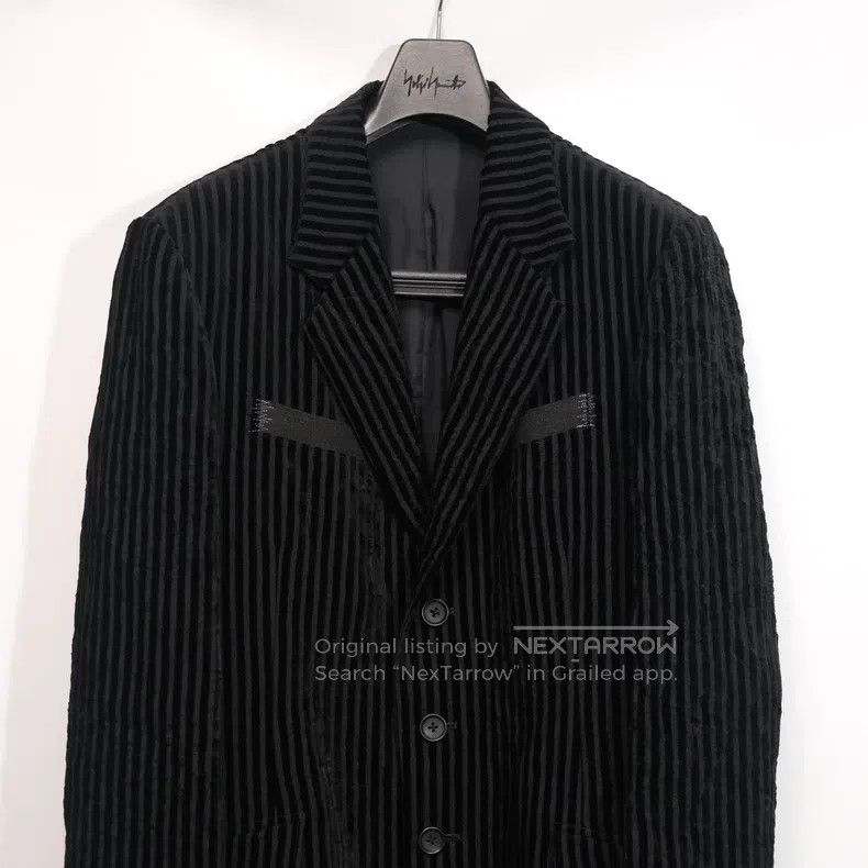 Yohji Yamamoto Yohji Yamamoto size 2 23 aw striped three pocket blazer Size 36R - 5 Thumbnail