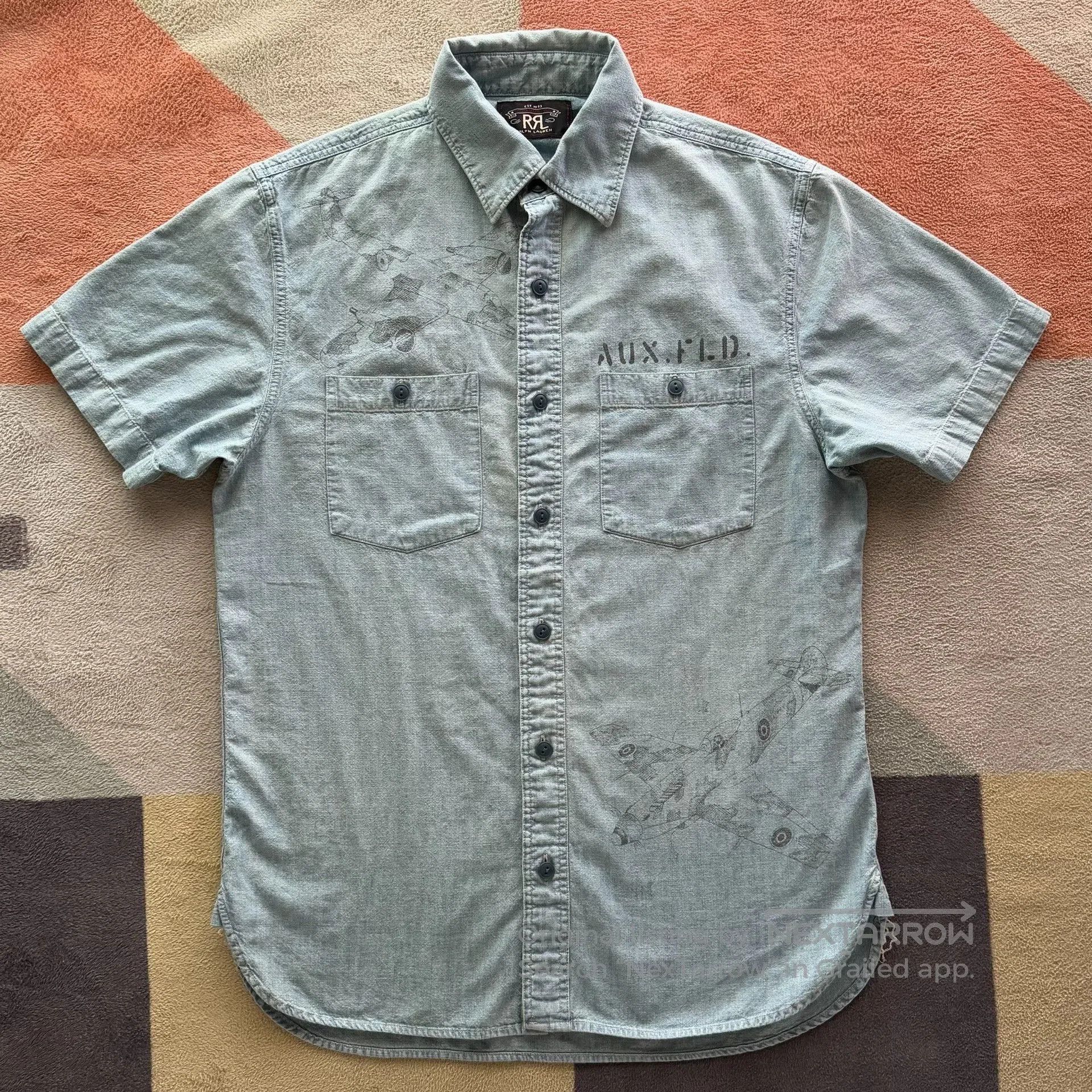 RRL Ralph Lauren Ralph Lauren RRL Fighter Jet Print T. Size US S / EU 44-46 / 1 - 1 Thumbnail