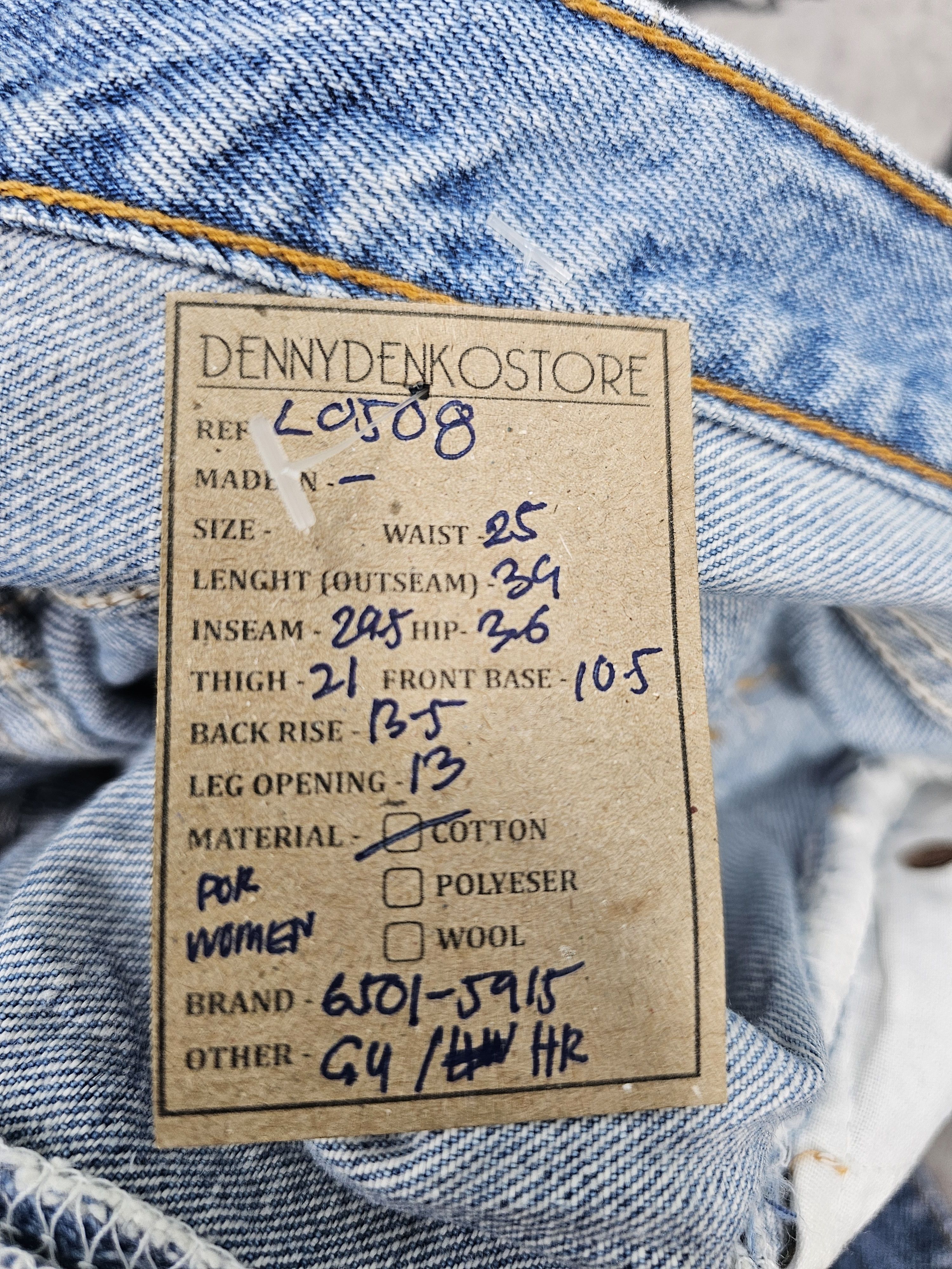 Levi's Vintage Clothing Vtg 90'S LEVIS 6501 For Women High Rise Faded Jeans L0508 Size 25" / US 0 / IT 36 - 13 Thumbnail