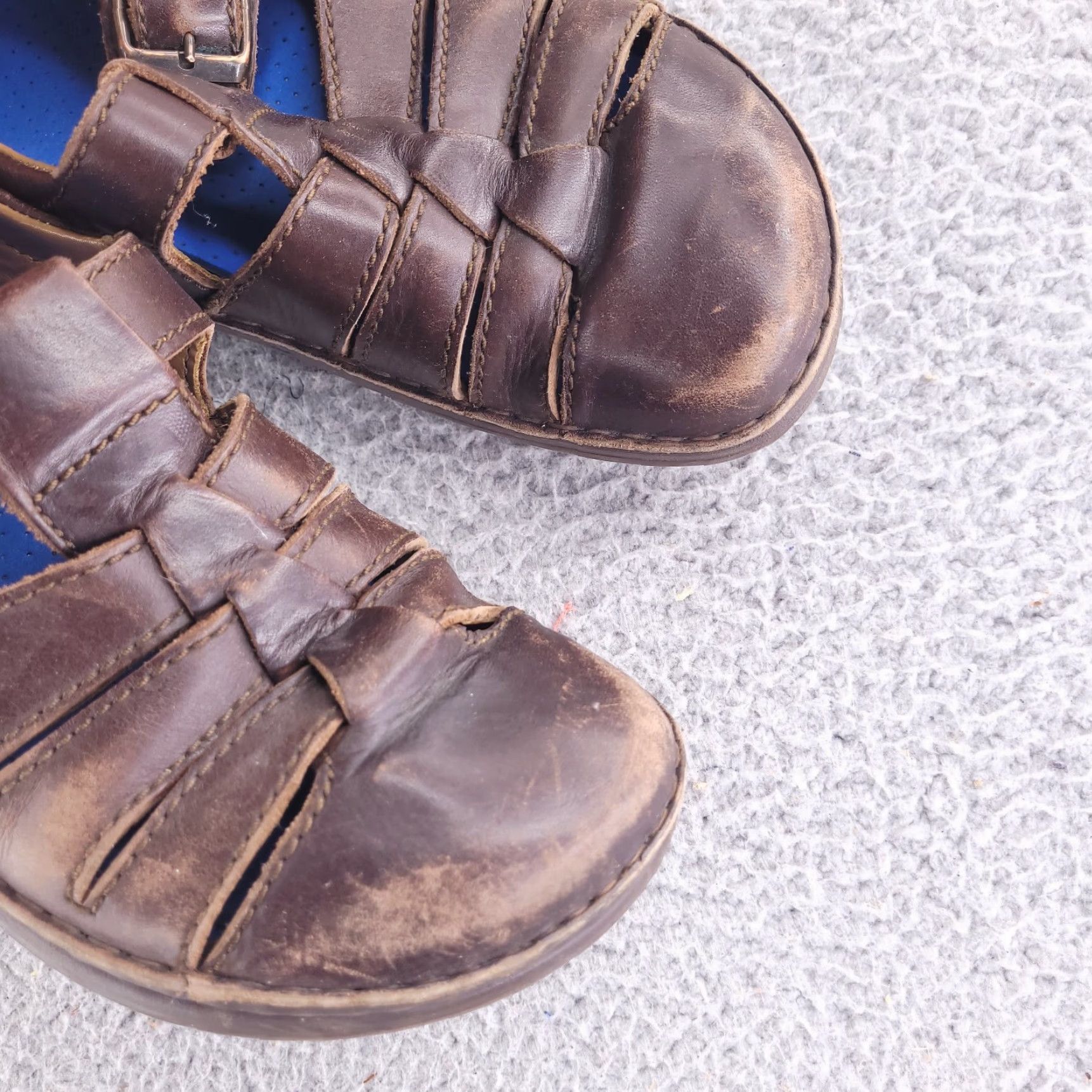 Birkenstock Birkenstock Sandal Womens 9 Brown Fisherman Closed Toe Straps Leather 40 Mens Womens Boy Girl Size US 9 / IT 39 - 3 Thumbnail