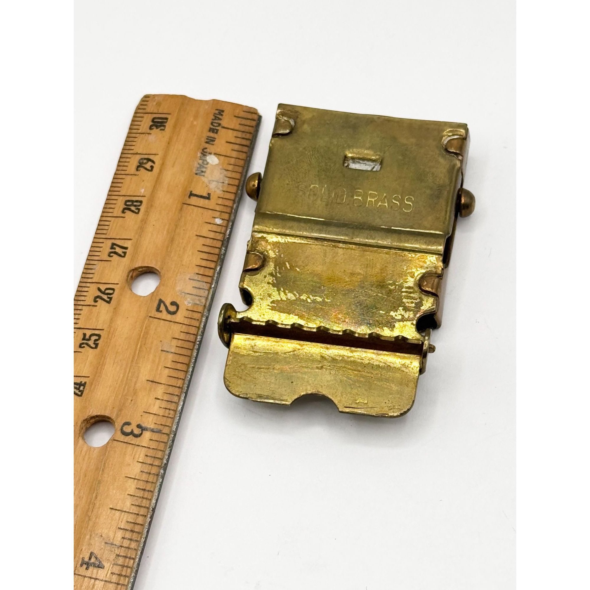 Vintage US Military Solid Brass Belt Buckle Size ONE SIZE - 5 Thumbnail