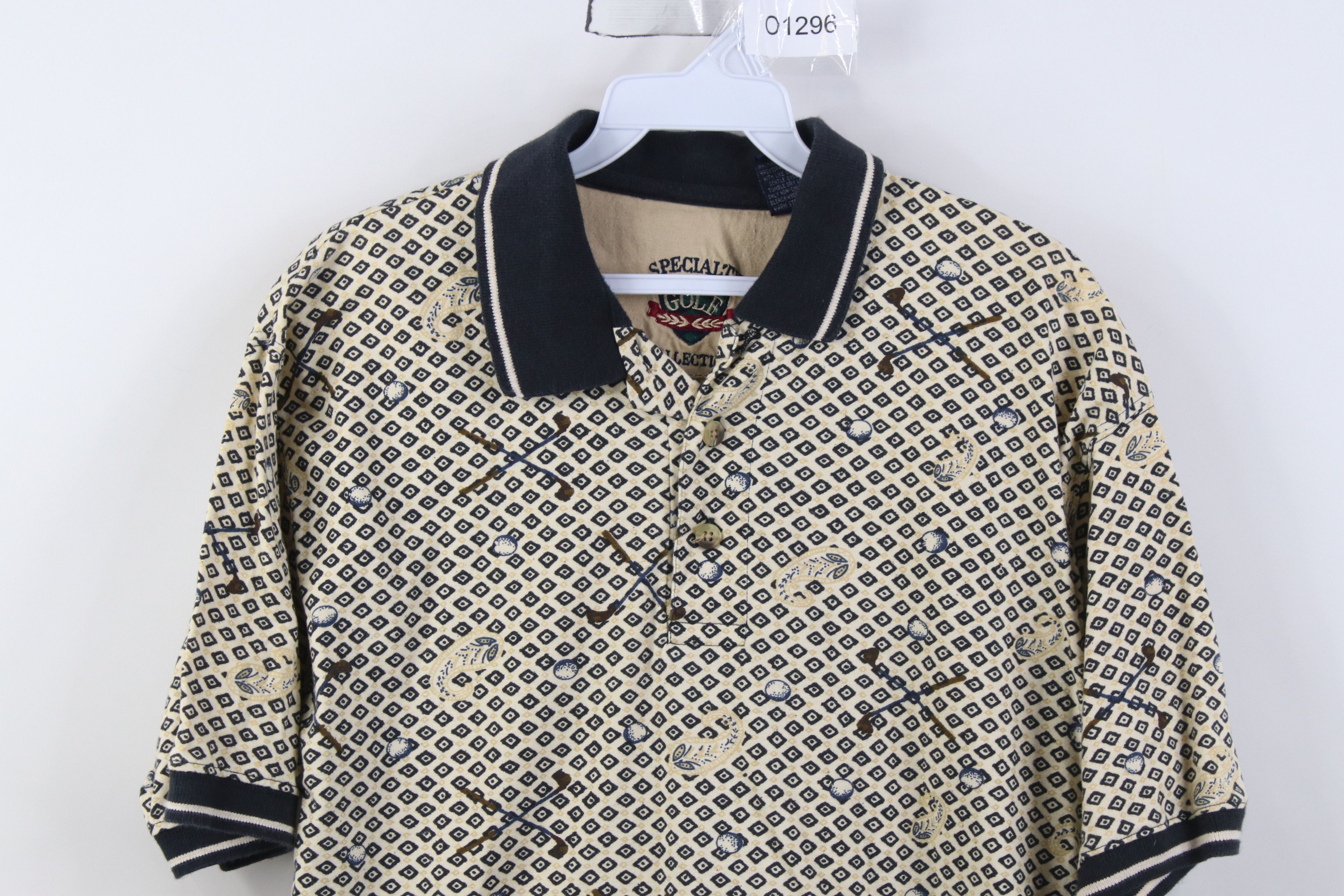 Vintage Vintage 90s Streetwear All Over Print Golf Polo Shirt Size US S / EU 44-46 / 1 - 2 Thumbnail