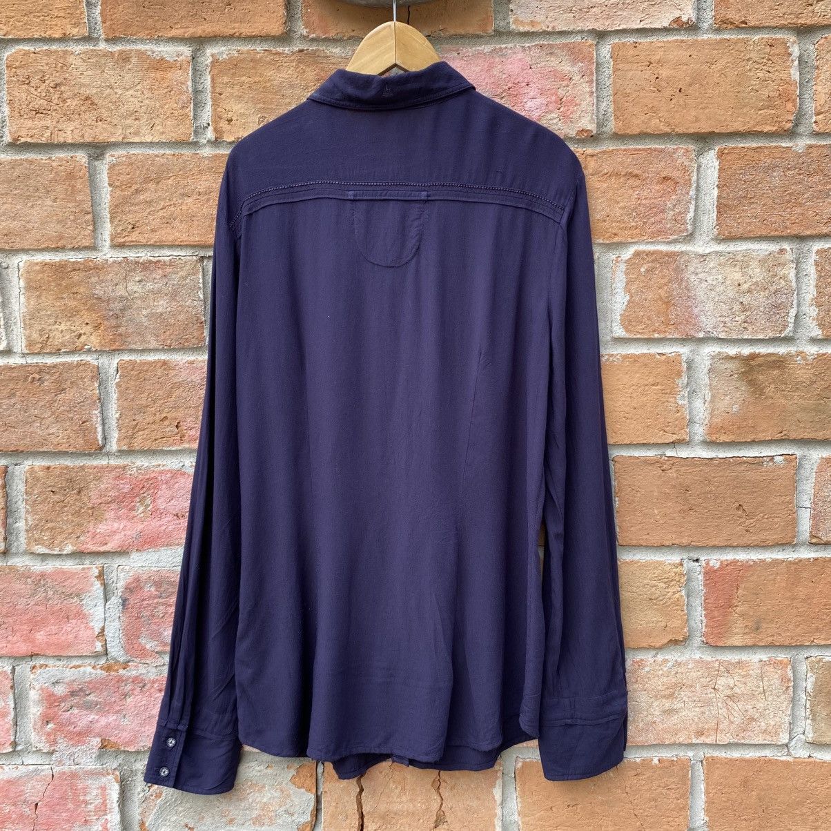 Marithe + Francois Girbaud MARITHE+FRANCOIS GIRBAUD Dark Purple Western Shirt Size S / US 4 / IT 40 - 9 Thumbnail