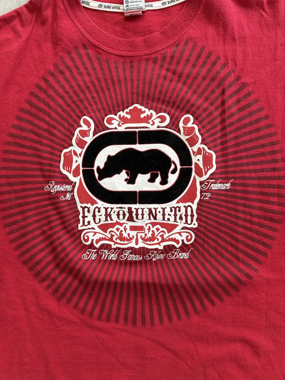 Ecko Unltd. Ecko Untld. Baggy Red Rhino Skater Graphic Tee Size US XXL / EU 58 / 5 - 2 Thumbnail