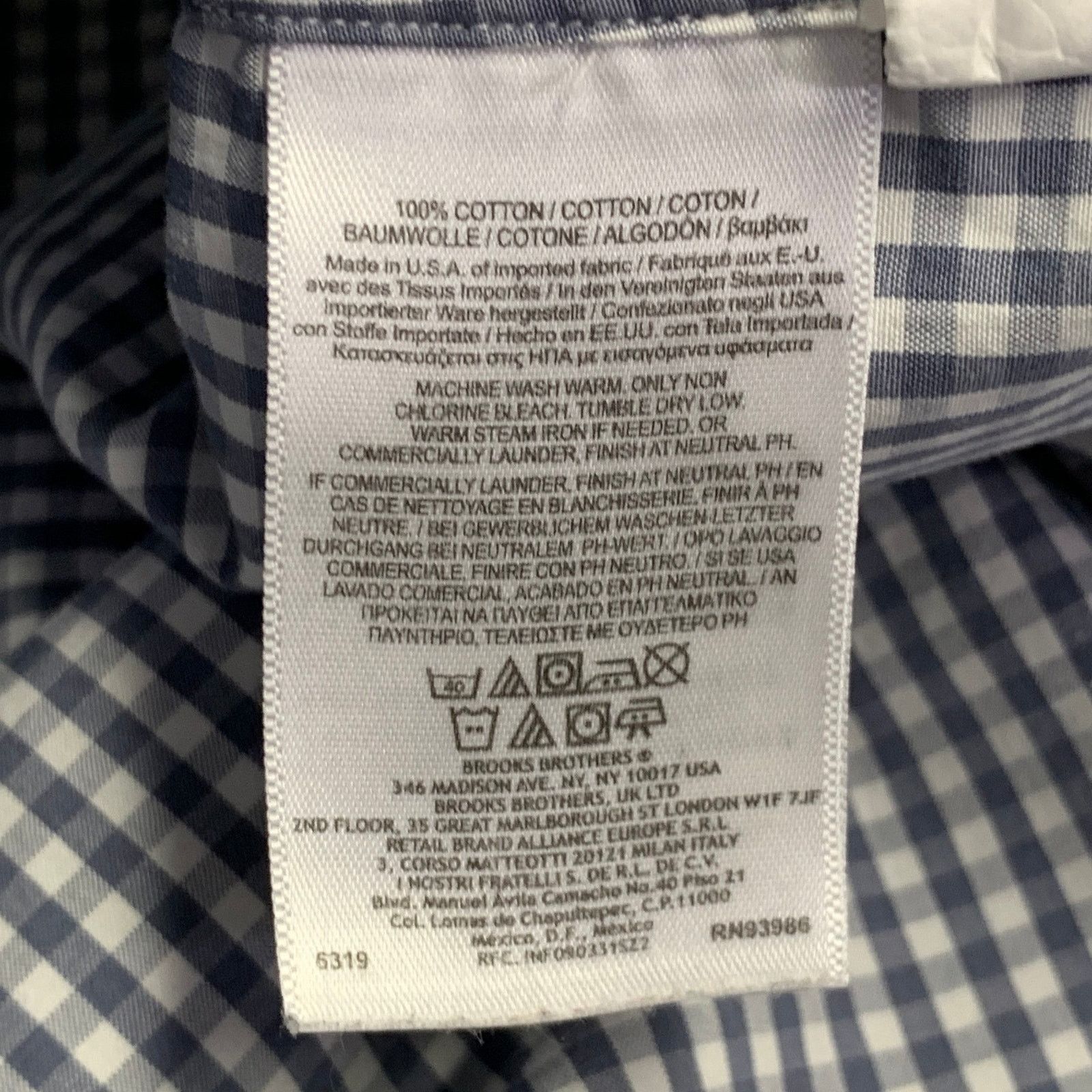 Brooks Brothers Black Fleece Size S Grey White Gingham Cotton One Pocket Shirt Size US S / EU 44-46 / 1 - 6 Thumbnail