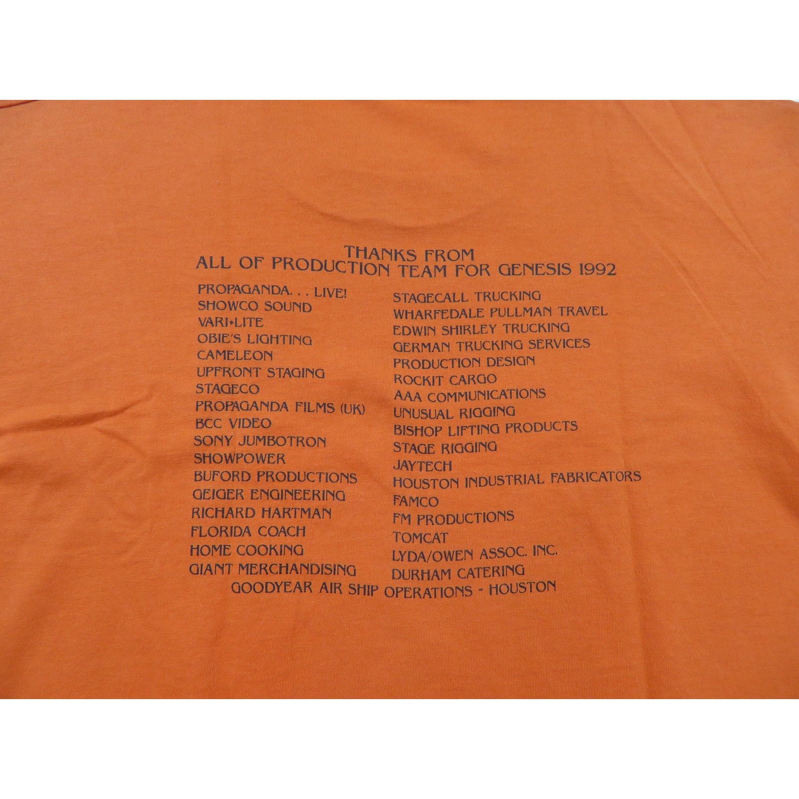 Other Genesis 1992 Band Staff Crew Shirt We worked our Ass Off XL Size US XL / EU 56 / 4 - 4 Thumbnail