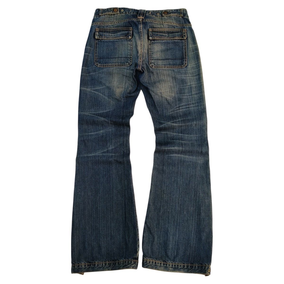 Express Vintage Y2K Express Bush Pant Flare Denim Zip Ankle Size US 29 - 2 Thumbnail