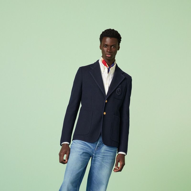 Gucci o1s1wg110426 Cotton Jersey Formal Jacket in Black Size US S / EU 44-46 / 1 - 5 Thumbnail
