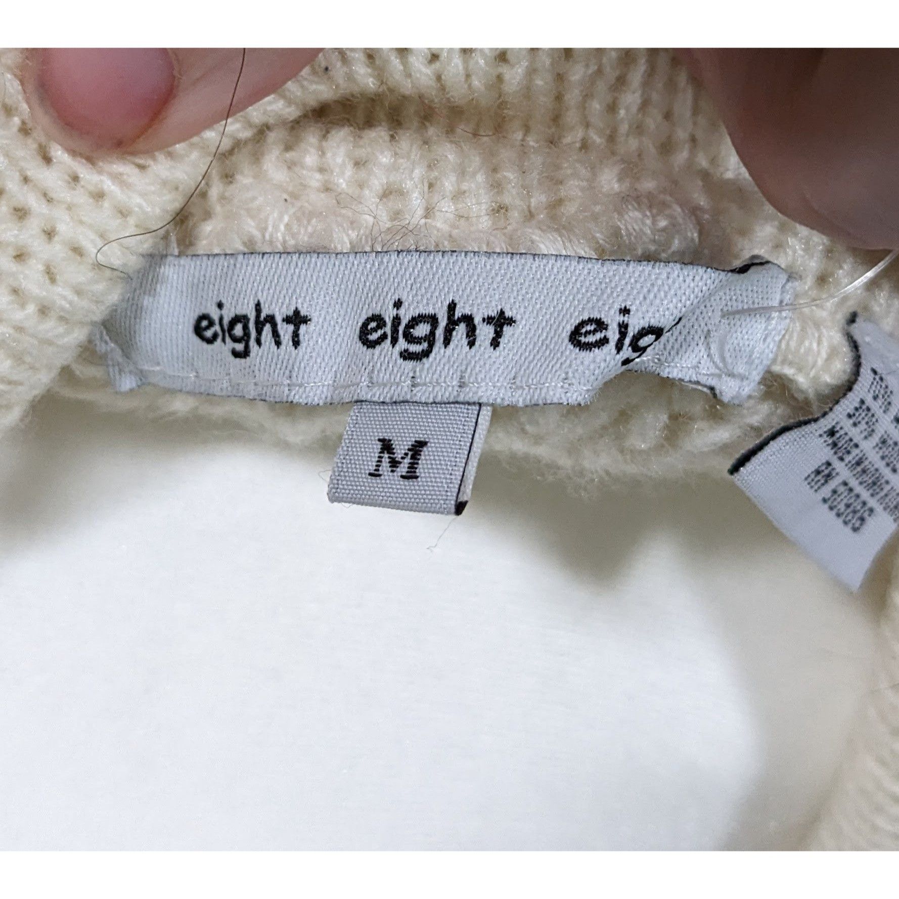 Other Retro Boho Chic Cream Knit Asymmetrical Poncho Size M / US 6-8 / IT 42-44 - 10 Thumbnail