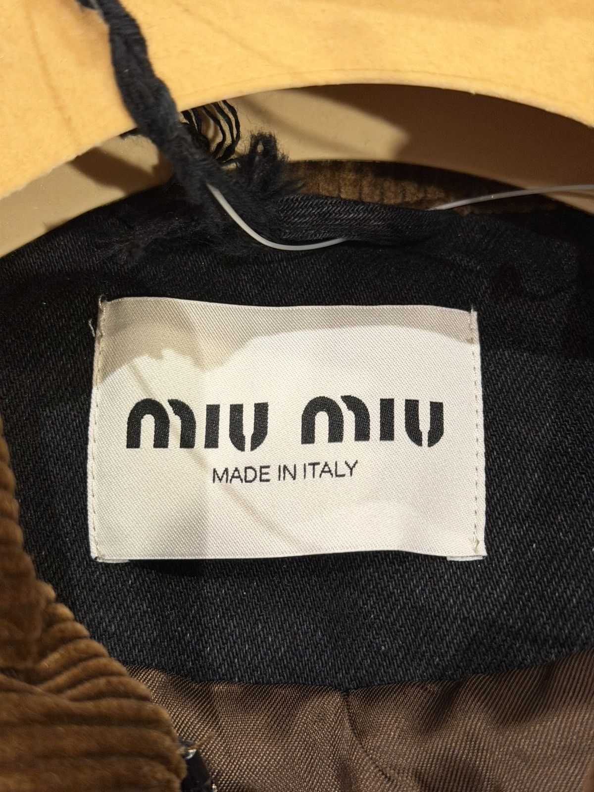 Miu Miu Miu Miu Padded Black Denim Work Jacket w/ Corduroy Collar Size US XL / EU 56 / 4 - 4 Thumbnail