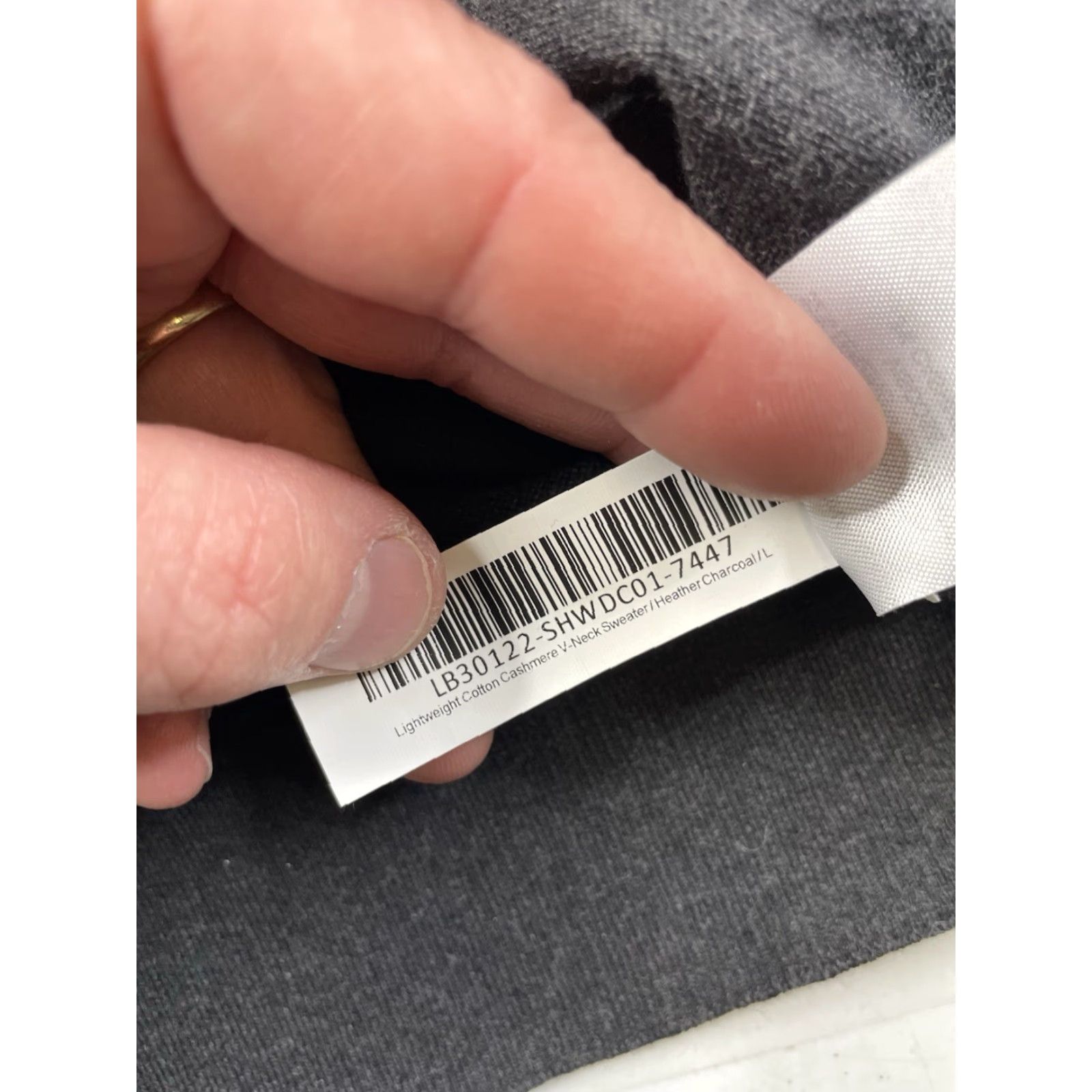 Quince Quince Lightweight Organic Cotton Cashmere V Neck Sweater Womens L Gray Pullover Knit Regular Size L / US 10 / IT 46 - 7 Thumbnail