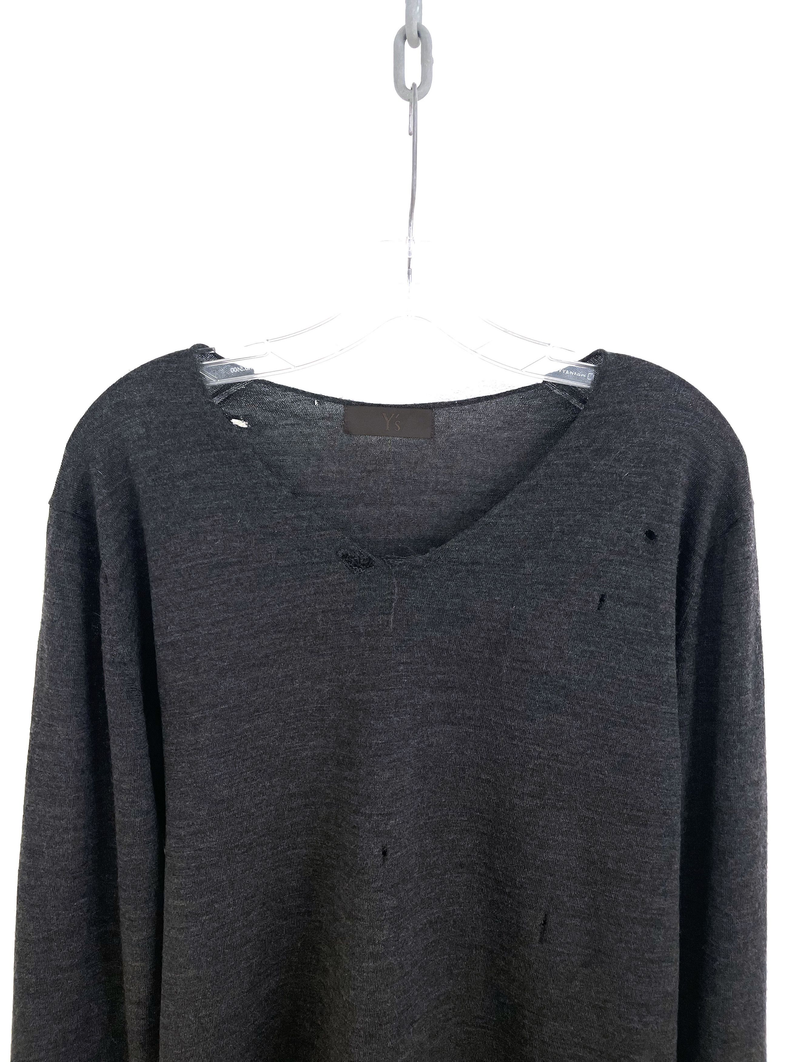 Yohji Yamamoto AW06 Distressed Wool Sweater Size US S / EU 44-46 / 1 - 4 Thumbnail