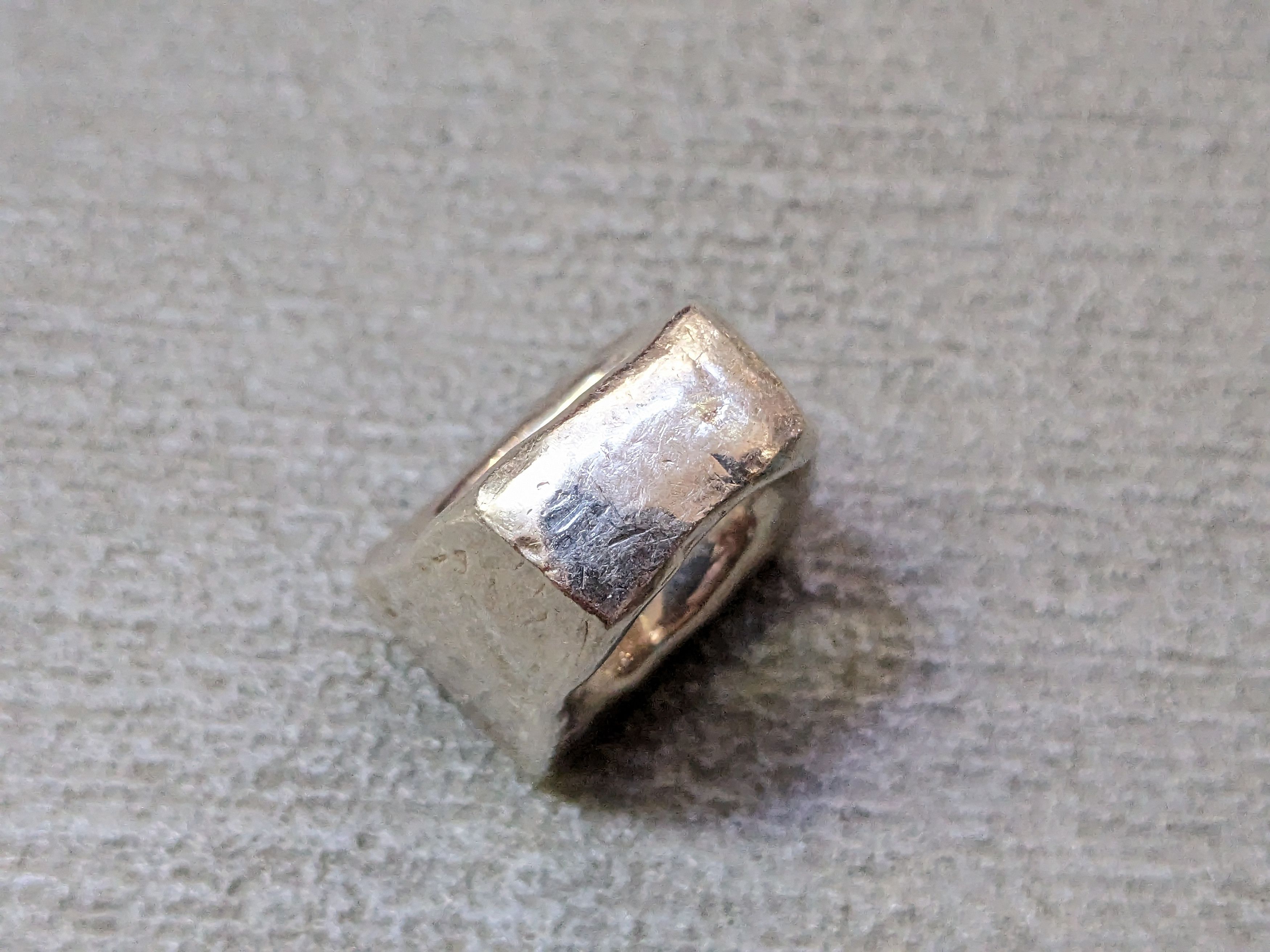 Jewelry Vintage Sterling Silver Ring Size 7.5 Hammered Modern Y2K Size ONE SIZE - 12 Thumbnail
