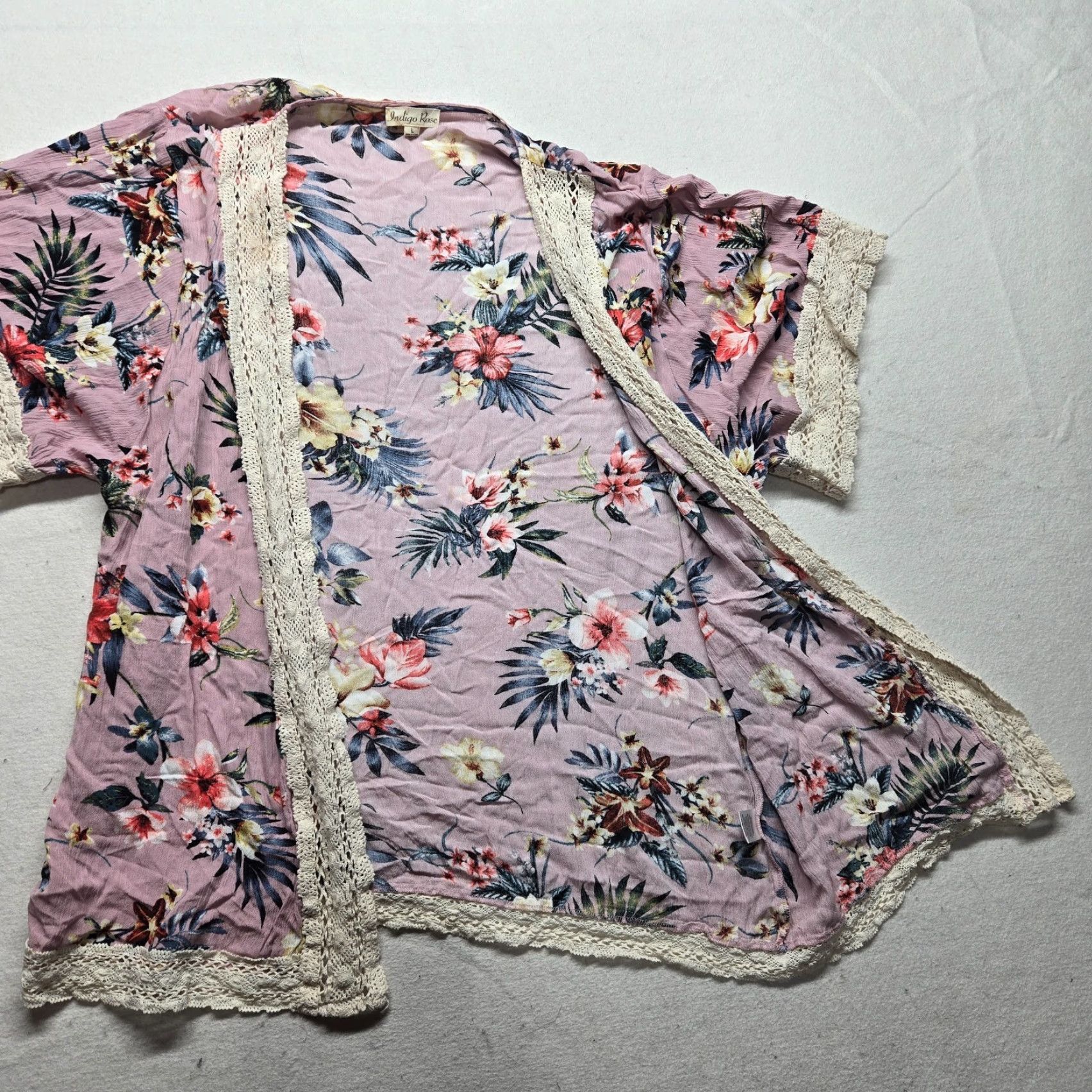 Vintage Indigo Rose Cardigan Shirt Woman L Indigo Rose Size L / US 10 / IT 46 - 4 Thumbnail