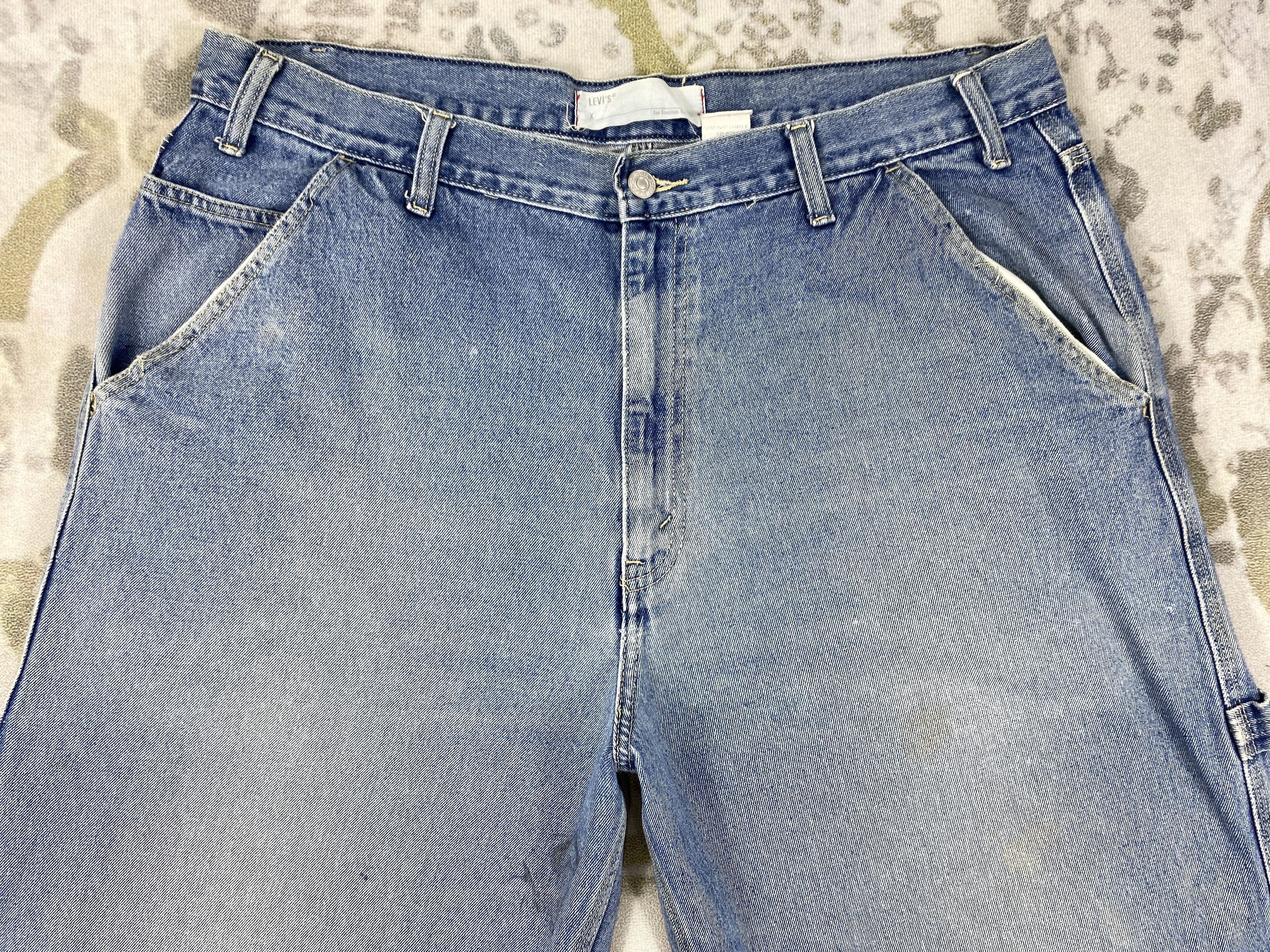 If Six Was Nine Blue Vintage Levi's Carpenter Jeans 39x30.5 Denim -JN2087 Size US 39 - 3 Thumbnail