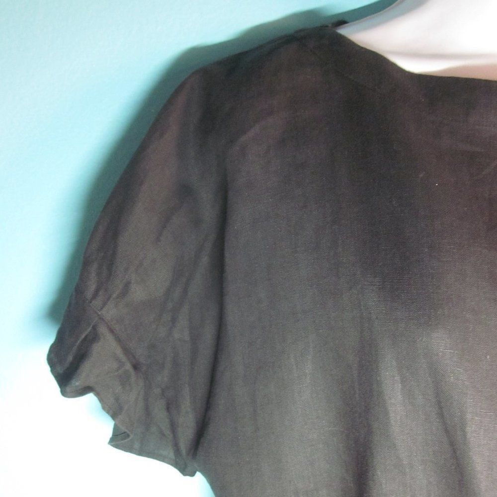 Japan Rags Studio Clip Womens Black Linen Top Size L Japan Brand Size L / US 10 / IT 46 - 8 Thumbnail