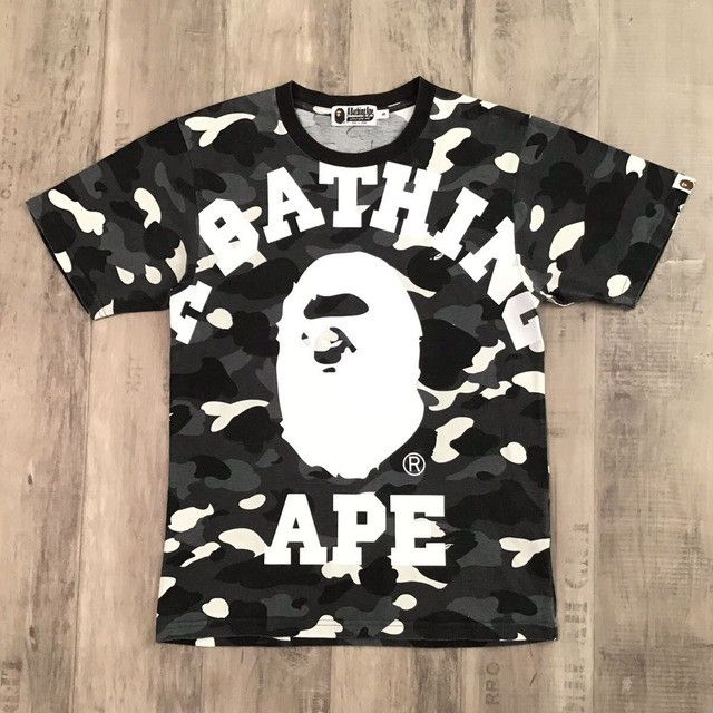 Bape 💫Glow in the dark💫 BAPE City camo Big college logo T-shirt Size US S / EU 44-46 / 1 - 2 Thumbnail