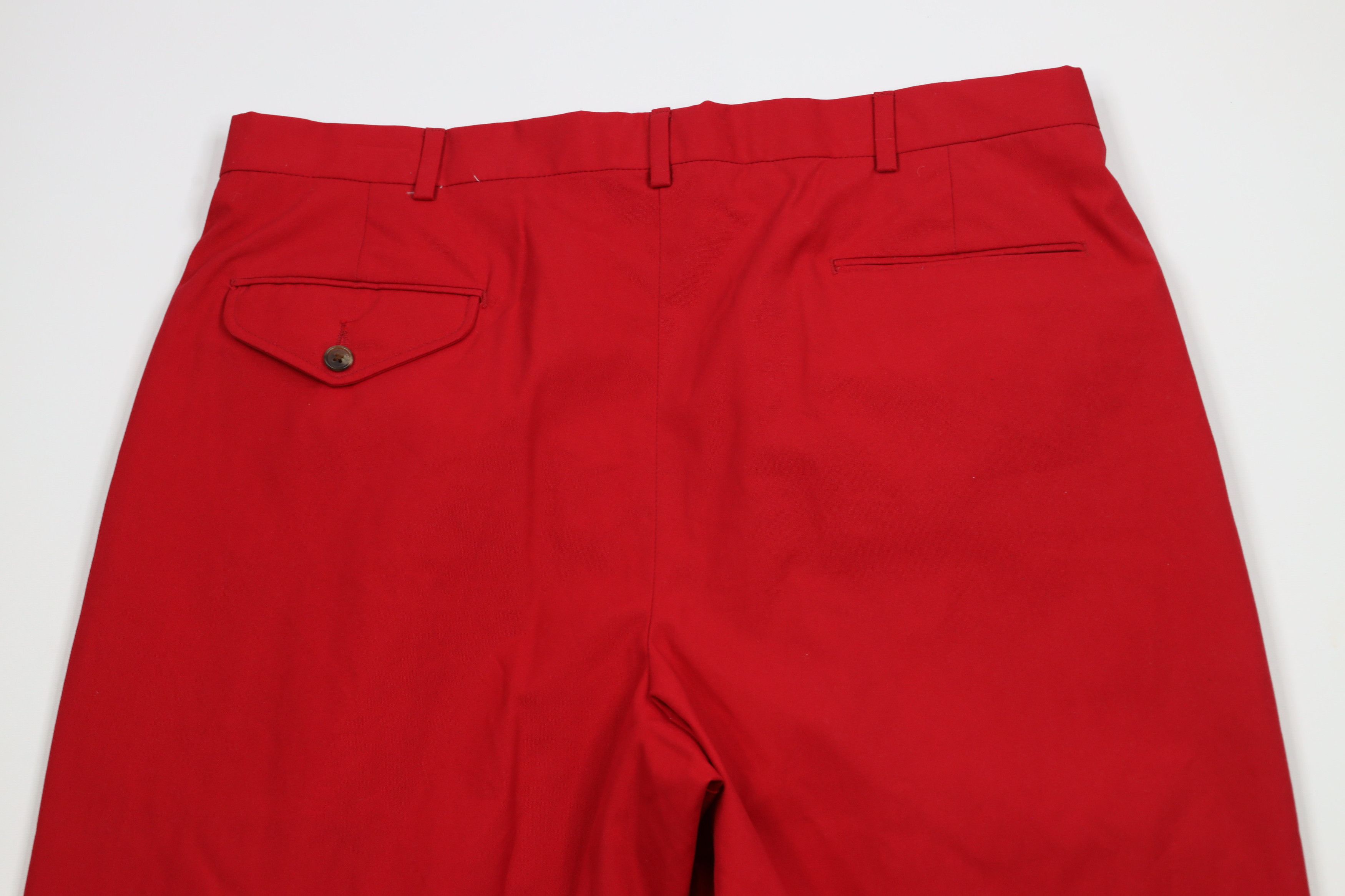 Lands' End × Vintage Vintage 90s Lands End Cuffed Wide Leg Chino Pants Red USA Size US 38 / EU 54 - 12 Thumbnail