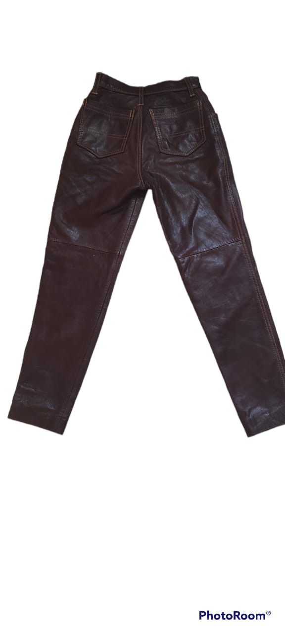 Trucco VTG Leather High Waisted Nappa Pants Made Spain Sz M