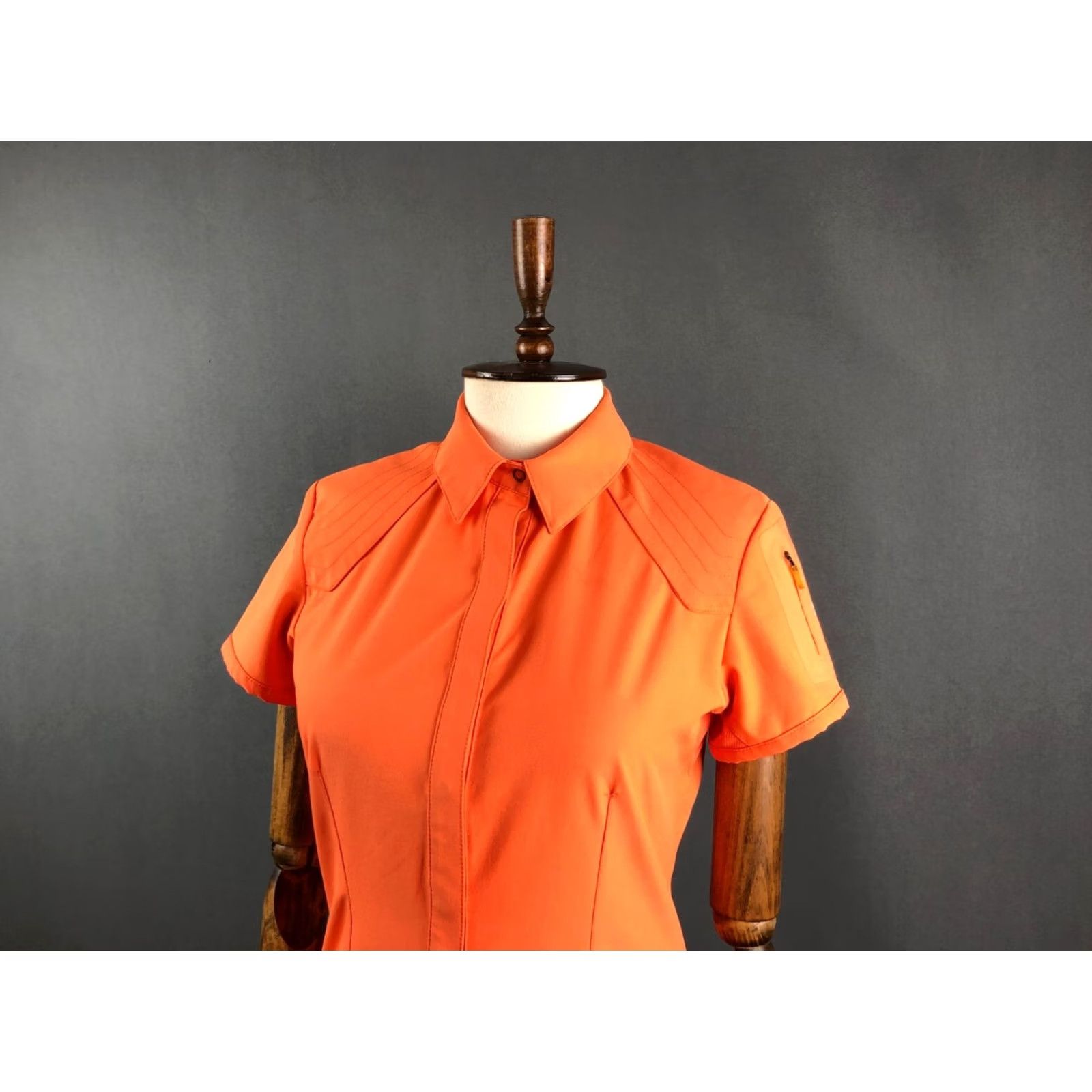 Nike ACG Nike ACG Blouse Shirt Orange Women's Size S Polyester Casual Sleeve Collared Short Sleeve Size S / US 4 / IT 40 - 4 Thumbnail
