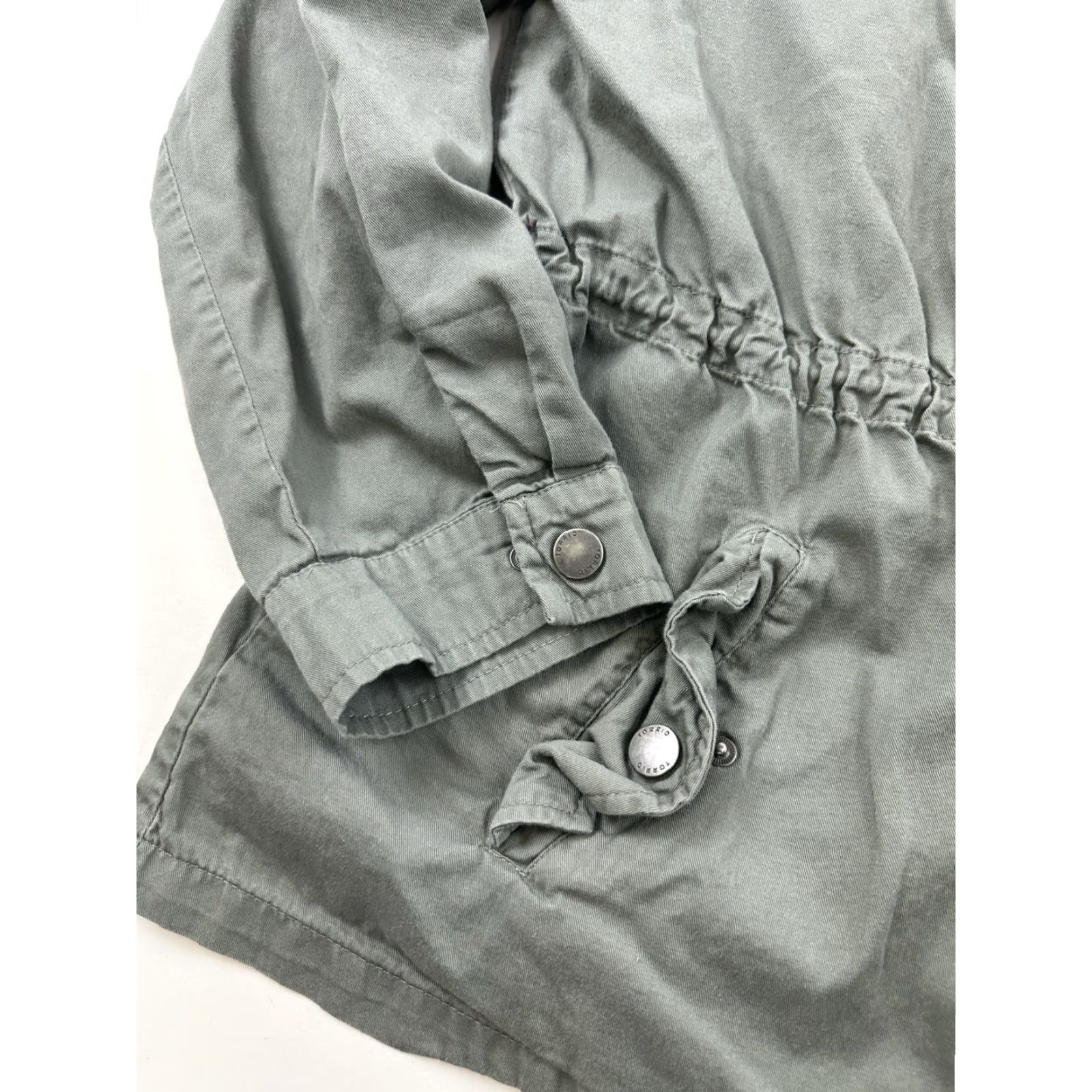 Torrid VINTAGE Torrid Green Cotton Twill Jacket Womens Plus 2X Casual Streetwear Pockets Hood Size XXL / US 16-18 / IT 52-54 - 3 Thumbnail