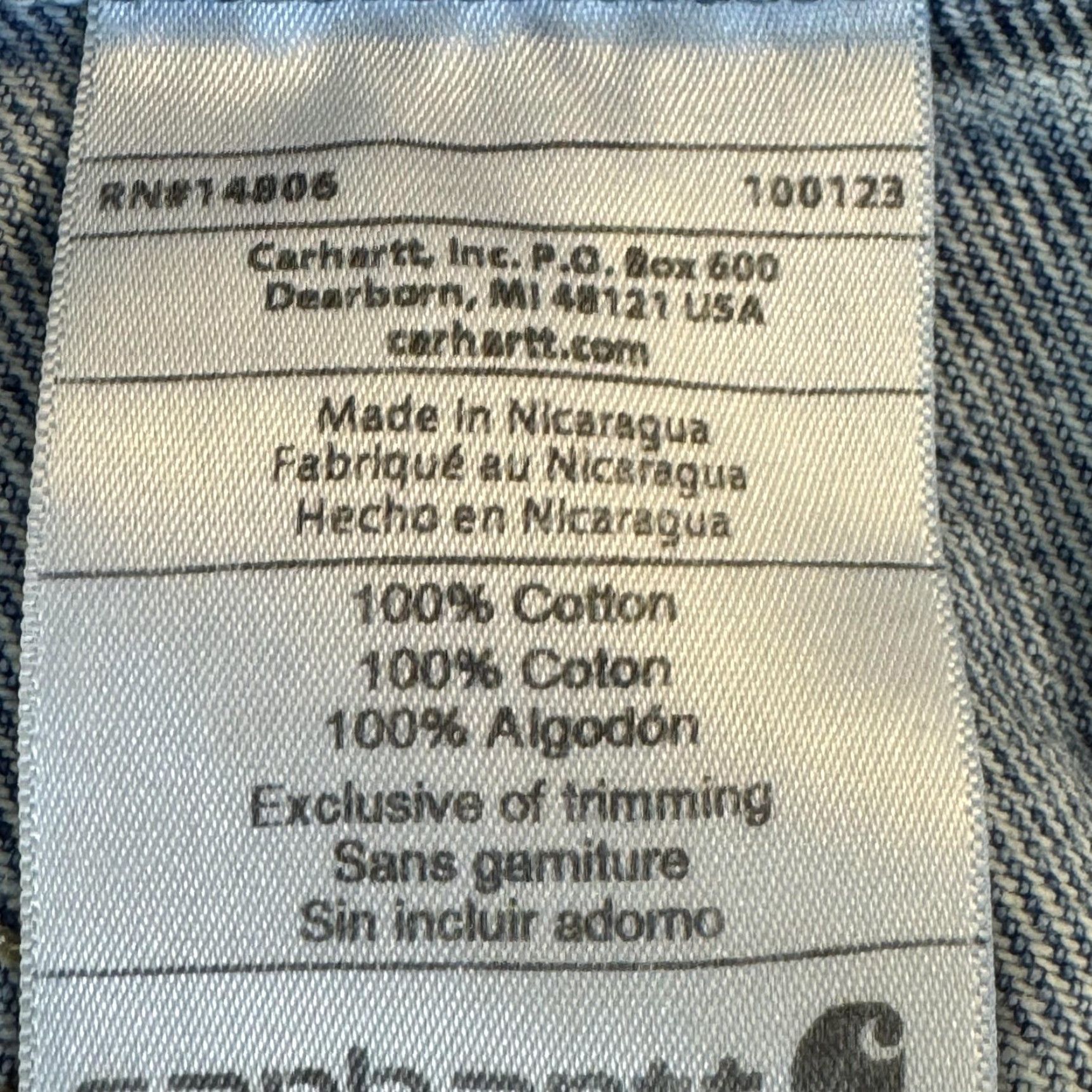 Carhartt Carhartt Jeans Mens 38x36 Blue Relaxed Fit B460-LVB Straight Leg Denim Pants Size US 38 / EU 54 - 4 Thumbnail