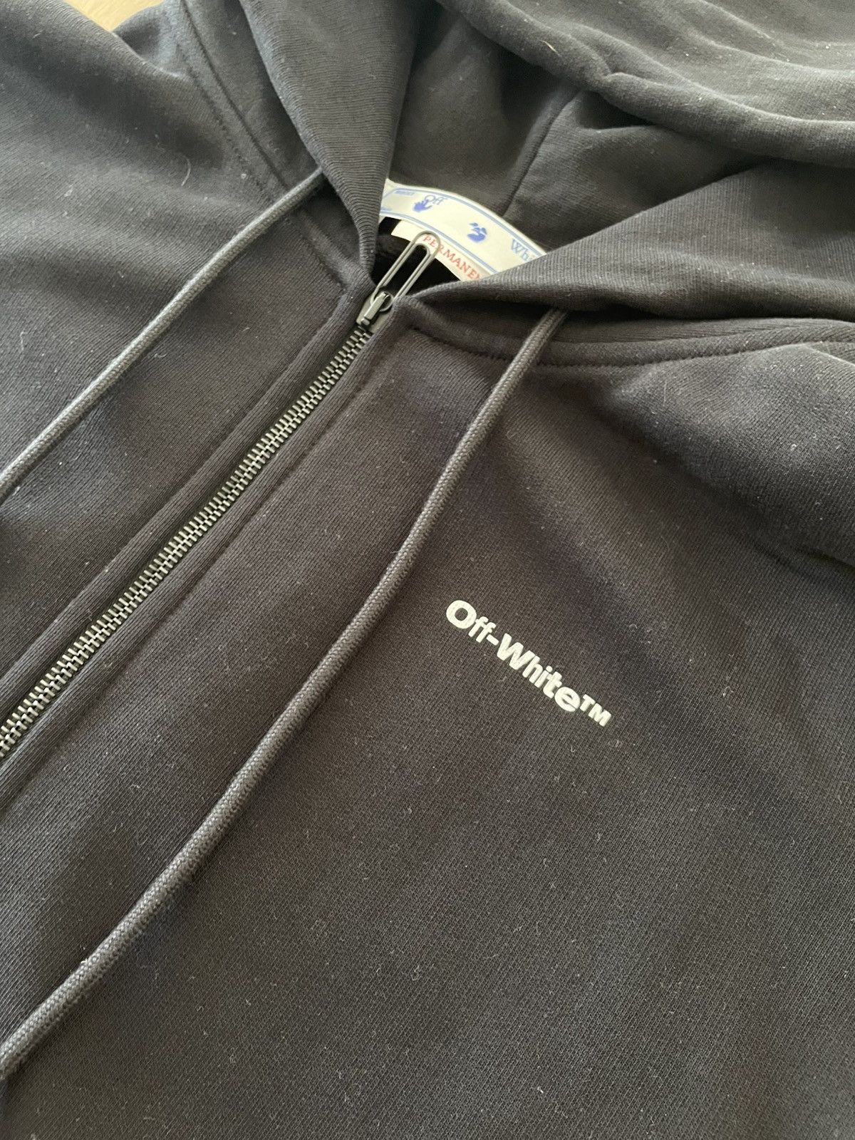 Off-White OFF-WHITE Wave Outline Diagonal Slim Hoodie Size US XL / EU 56 / 4 - 3 Thumbnail