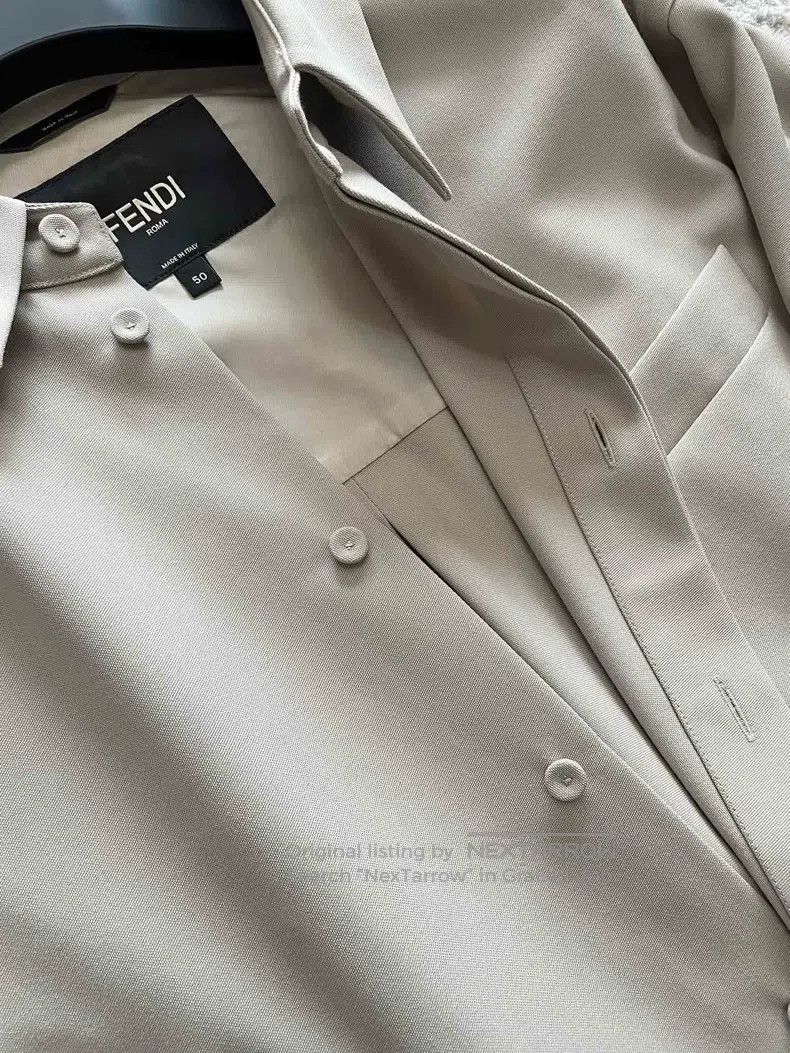 Fendi Fendi Men's shirt jacket with logo embroidery on the colla Size US M / EU 48-50 / 2 - 4 Thumbnail