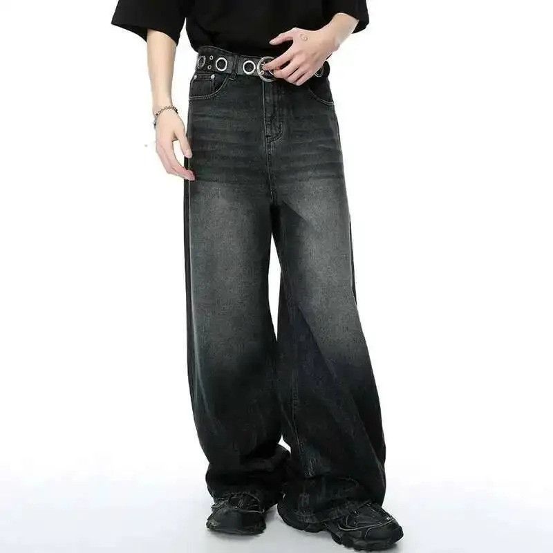 Vintage Worn-Out Black Denim Jeans