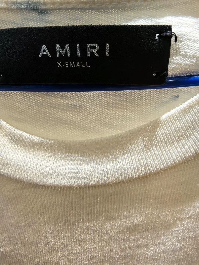 Amiri Amiri Ripped Pure White T-Shirt Size US XS / EU 42 / 0 - 3 Thumbnail