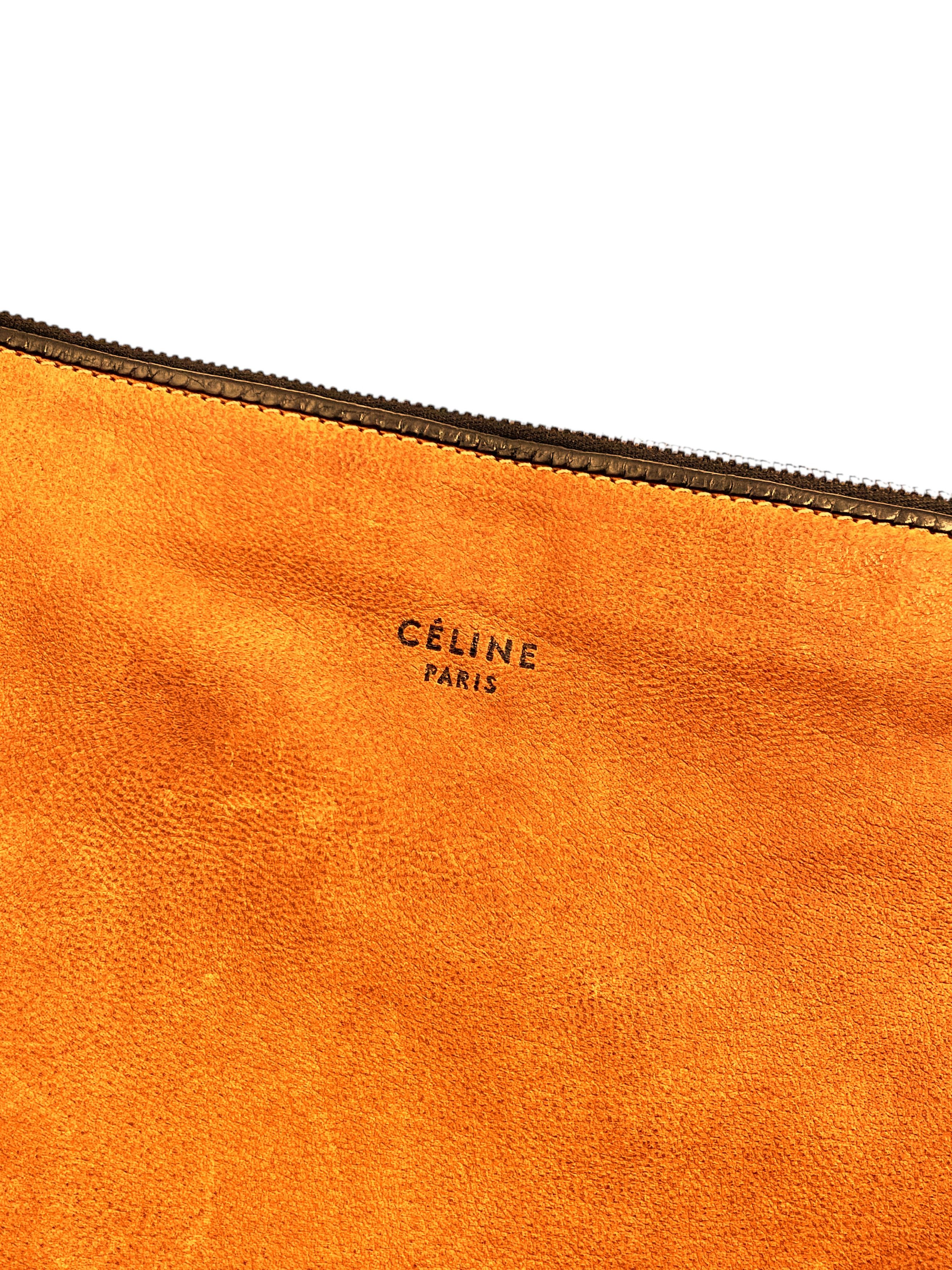 Celine Celine Cabas Logo Brown Leather Shoulder Handbag Bag Y2K Size ONE SIZE - 5 Thumbnail
