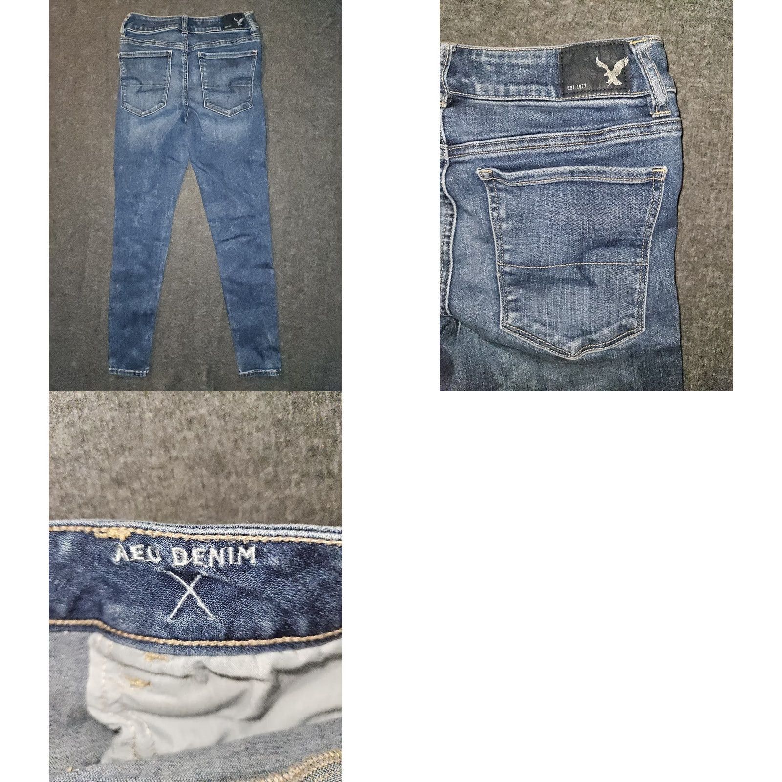 American Eagle Outfitters VINTAGE American Eagle High Rise Jegging Women's 2 Short Blue Super Stretch Casual Size 26" / US 2 / IT 38 - 8 Thumbnail