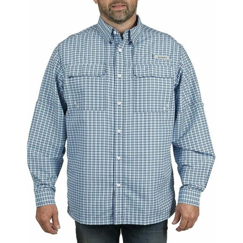 Other Habit Men's 2XL Blue Plaid Fishing Outdoor Button Up Shirt
