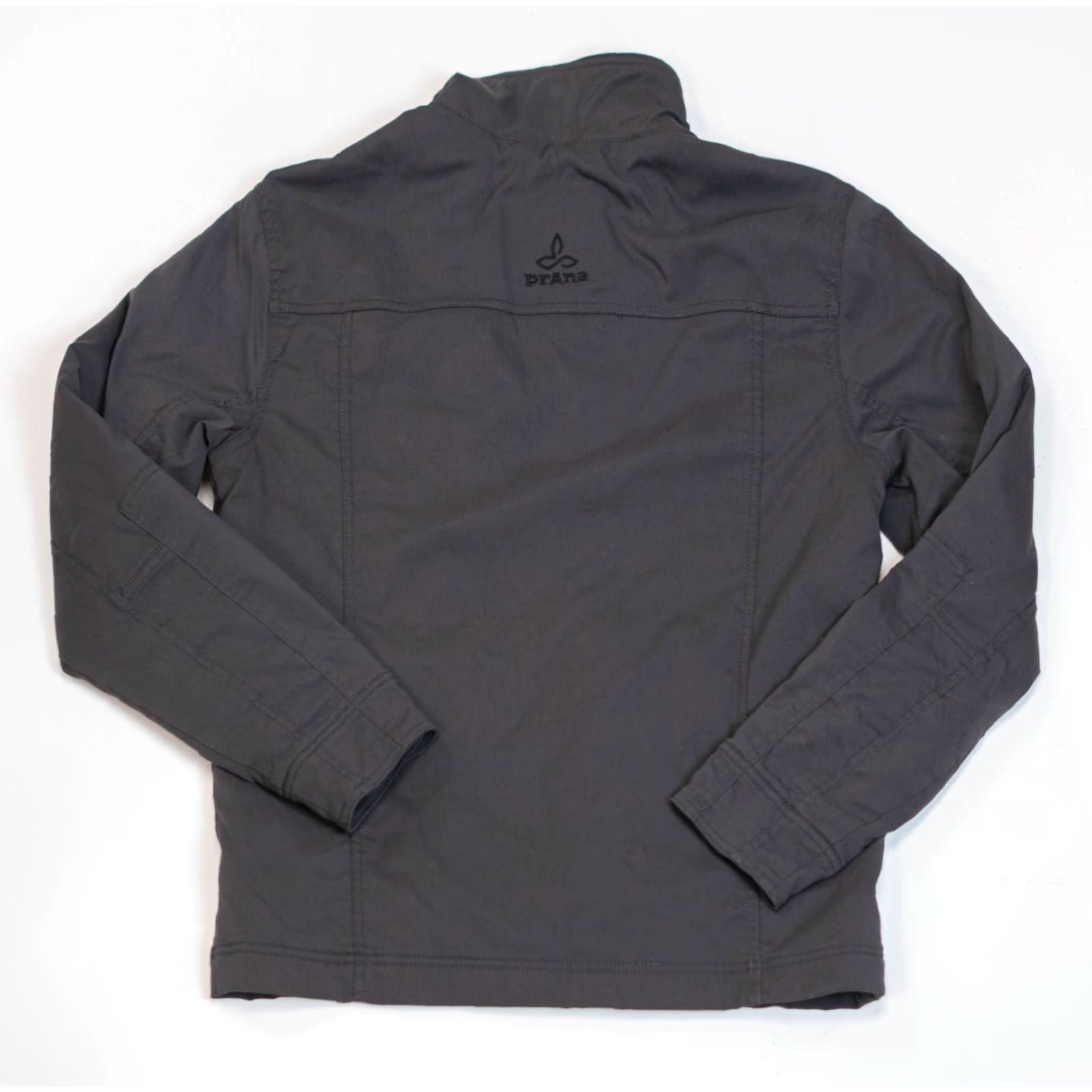 Prana PrAna Jacket Coat Womens M Gray Full Zip Windbreaker Softshell Nylon Long Sleeve Military City Outdoor Zip Logo Buttons Size M / US 6-8 / IT 42-44 - 2 Thumbnail