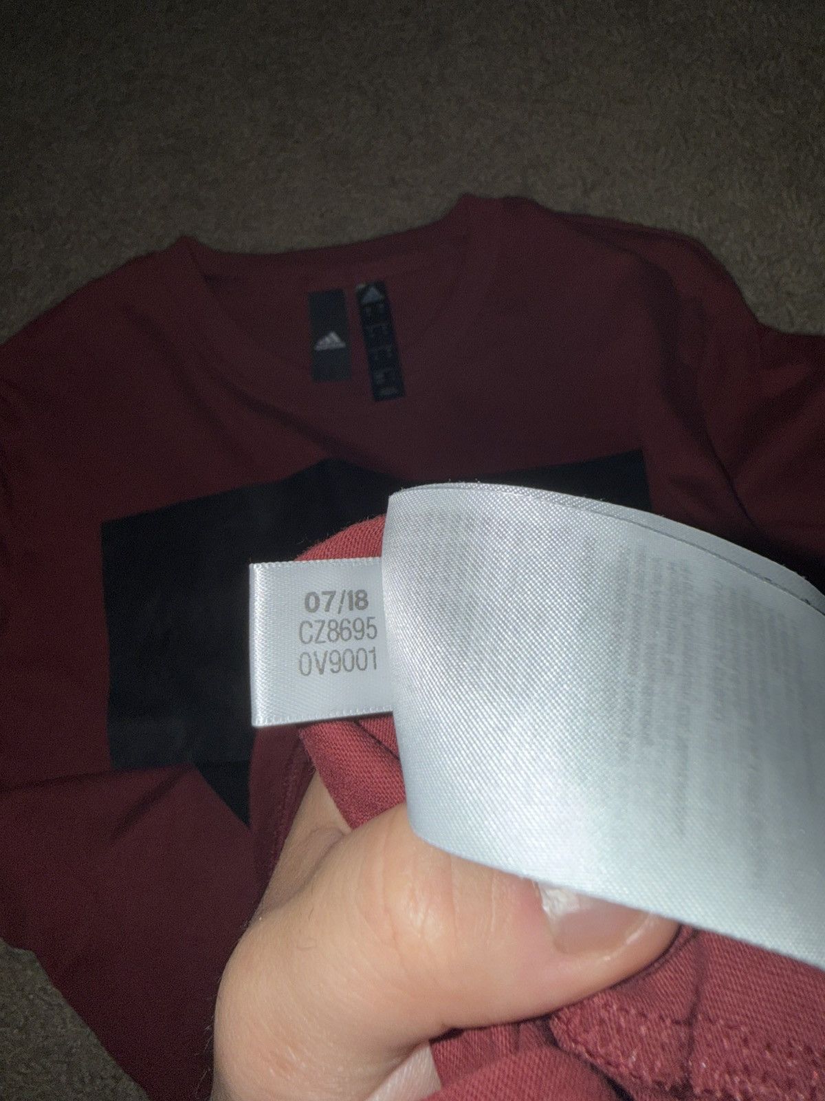 Adidas Adidas S/S Logo Shirt Red Size Medium DS 0V9001 Size US M / EU 48-50 / 2 - 6 Thumbnail