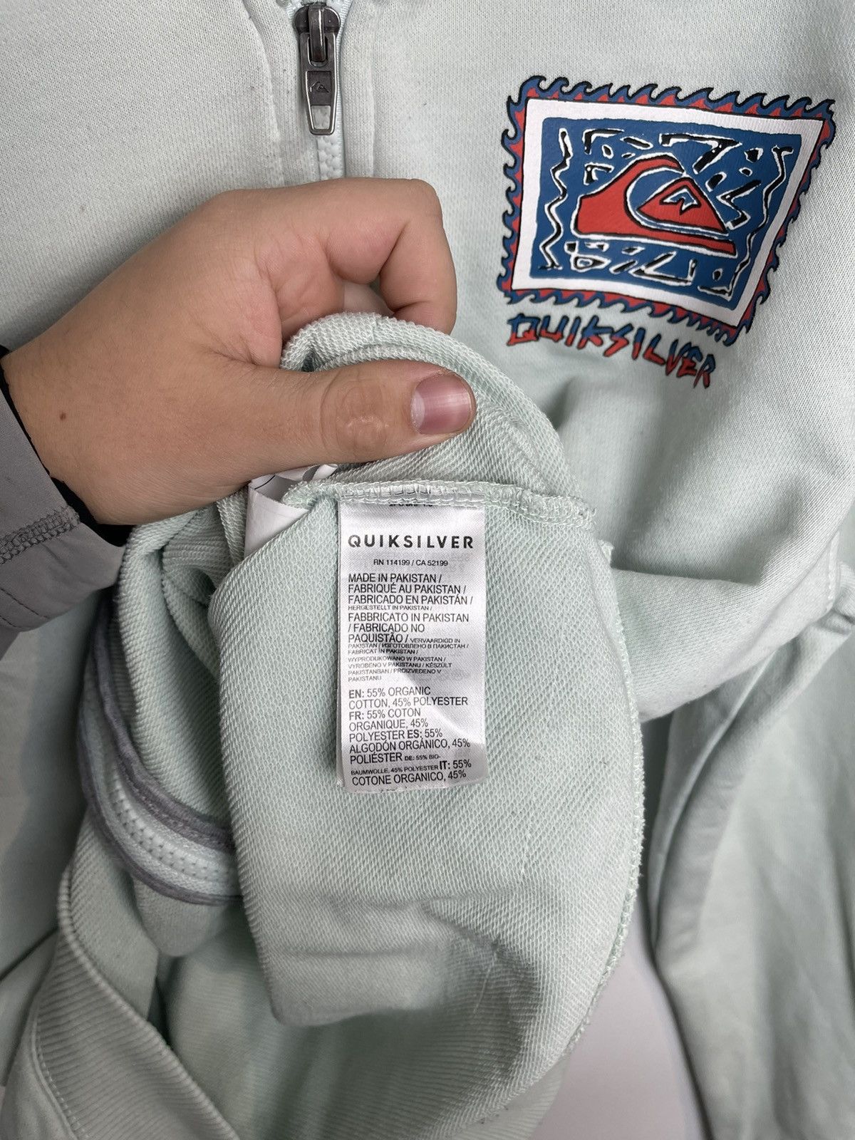 Oakley × Quiksilver Y2K QUIKSILVER LOGO ZIP UP HOODIE Size US S / EU 44-46 / 1 - 6 Thumbnail
