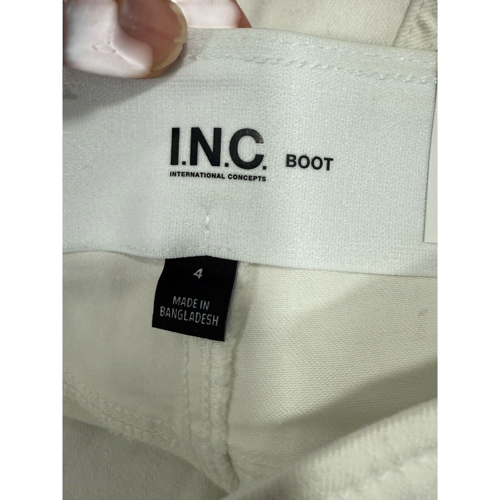 Macys INC International Concepts Jeans Boot sz 4 White NEW # G647 Size 27" / US 4 / IT 40 - 4 Thumbnail