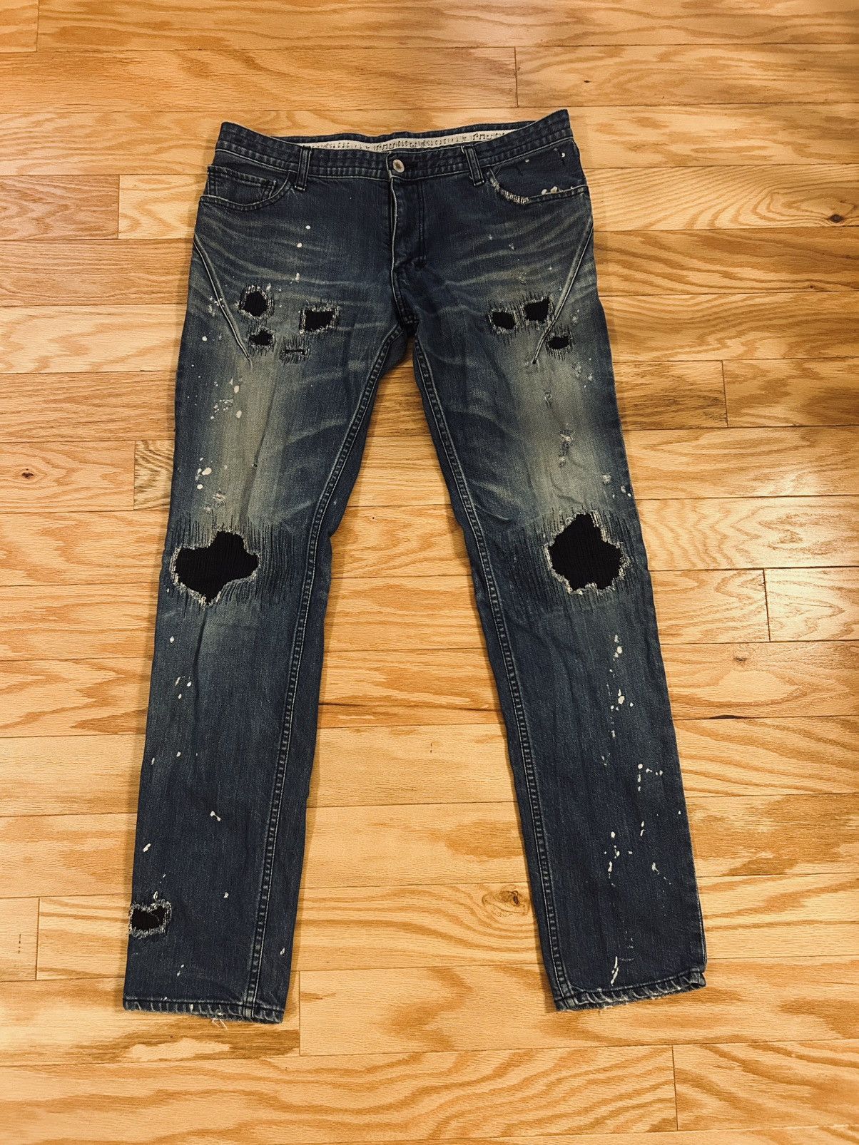 Number (N)ine Number (N)ine Patched Grunge Denim Size US 34 / EU 50 - 1 Thumbnail
