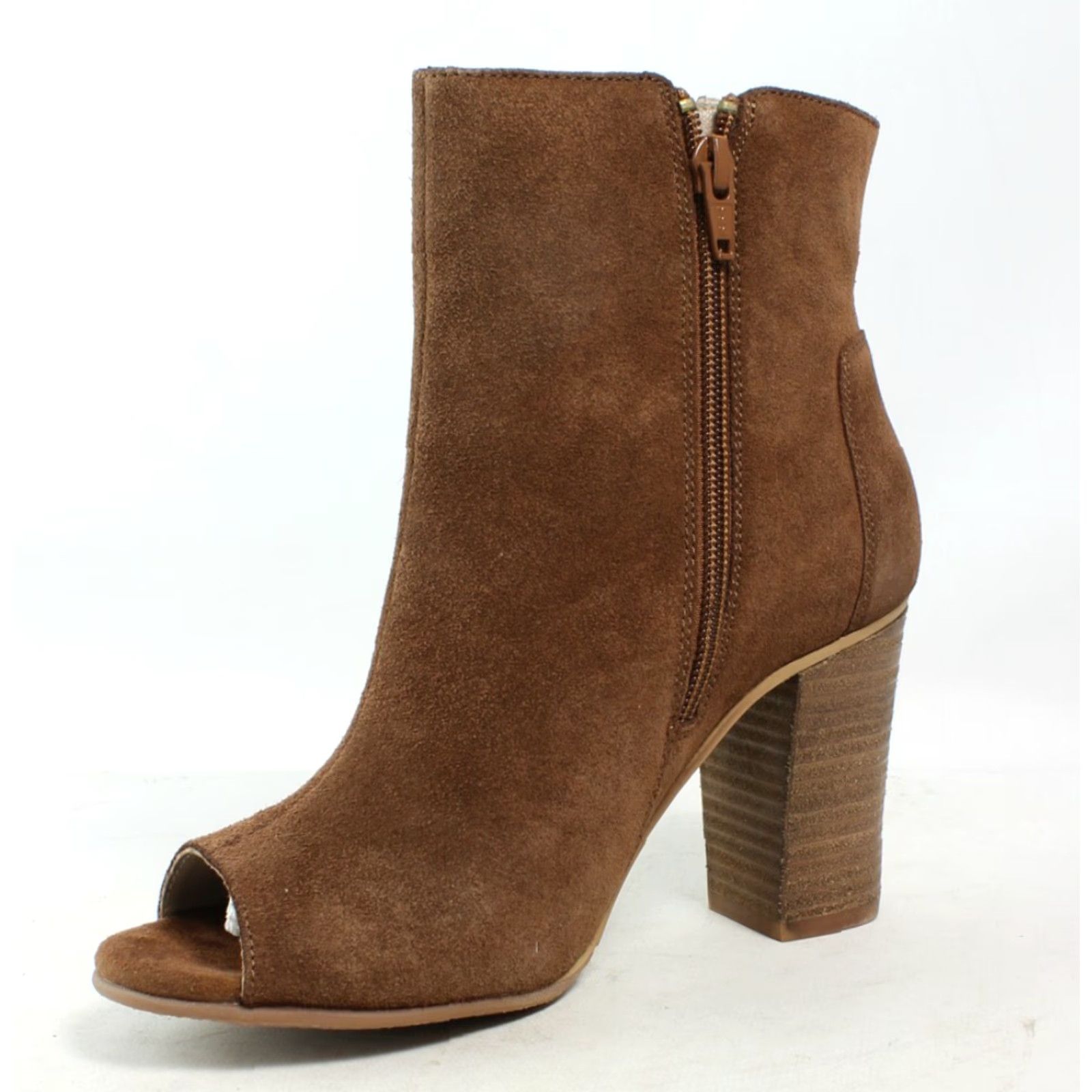 Blondo VINTAGE Blondo Paisy Suede Ankle Booties Peep Toe Heel Tan Suede Size 5.5 M Womens Boots 5.5 M Brown Suede Size US 5.5 / IT 35.5 - 5 Thumbnail