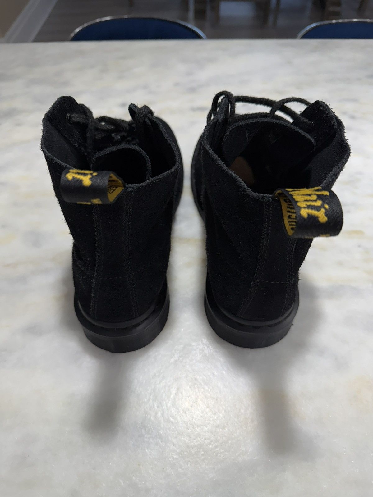 Dr. Martens Dr. Martens, 101 Mono Lace-Up Boot(Men)BlackSuedeBootsSize10 Size US 10 / EU 43 - 6 Thumbnail