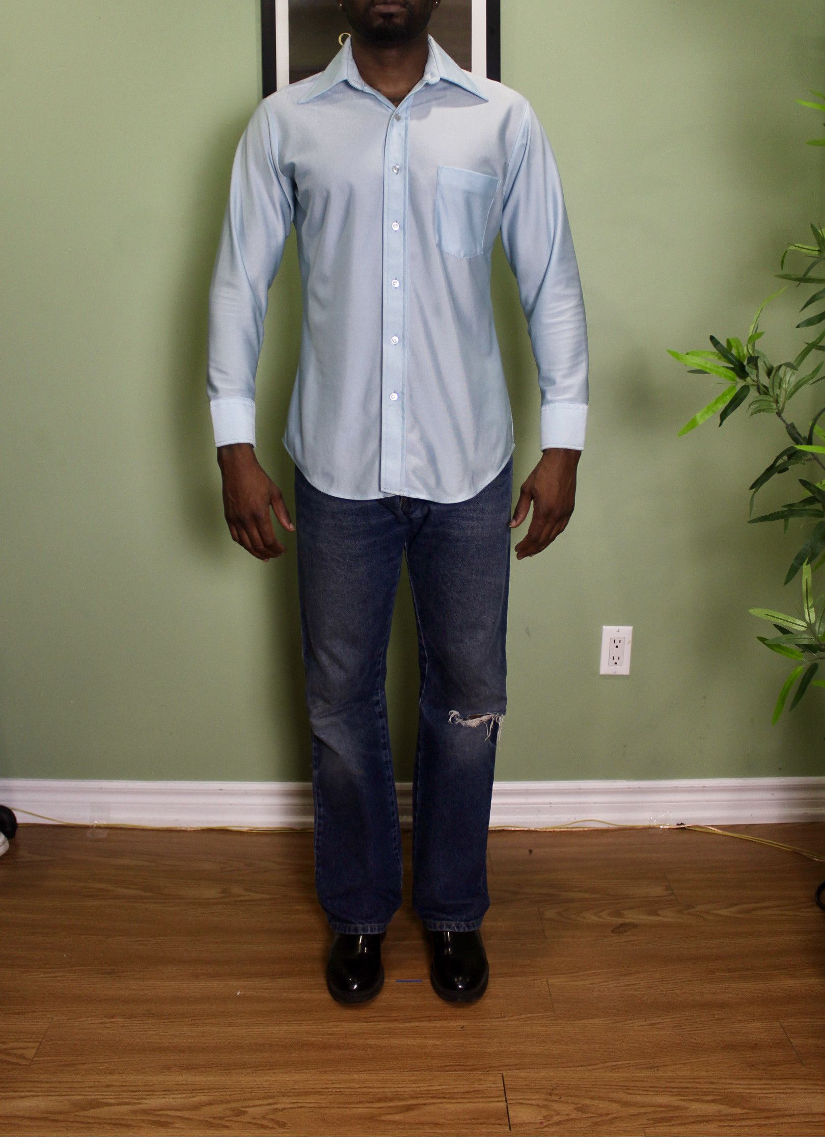 Vintage Vintage 1990s Button Up Shirt Size US M / EU 48-50 / 2 - 2 Thumbnail