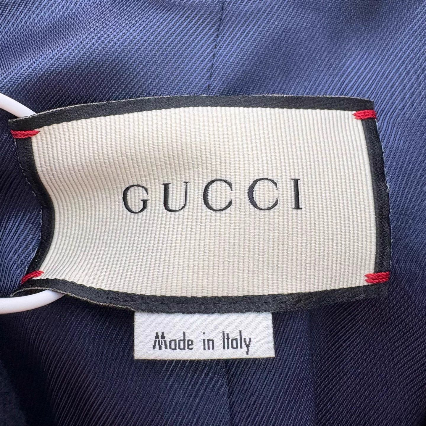 Gucci GUCCI Double G Embellished Blue Wool Coat Size 38 Size XS / US 0-2 / IT 36-38 - 3 Thumbnail
