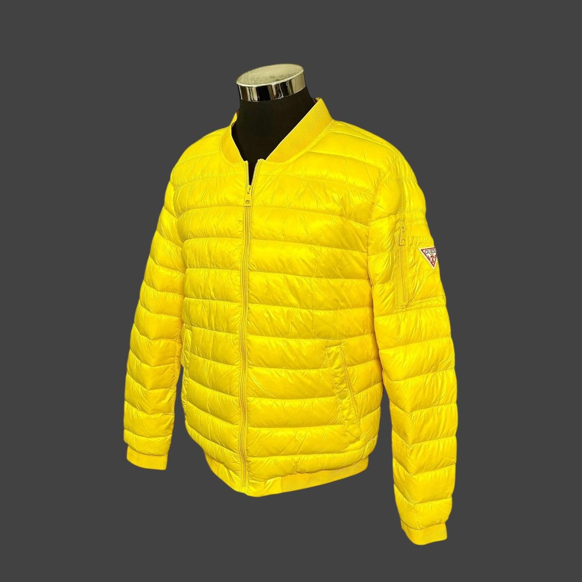 Guess Guess Men’s Lightweight Yellow Quilted Puffer Jacket Sz XL Size US XL / EU 56 / 4 - 1 Thumbnail