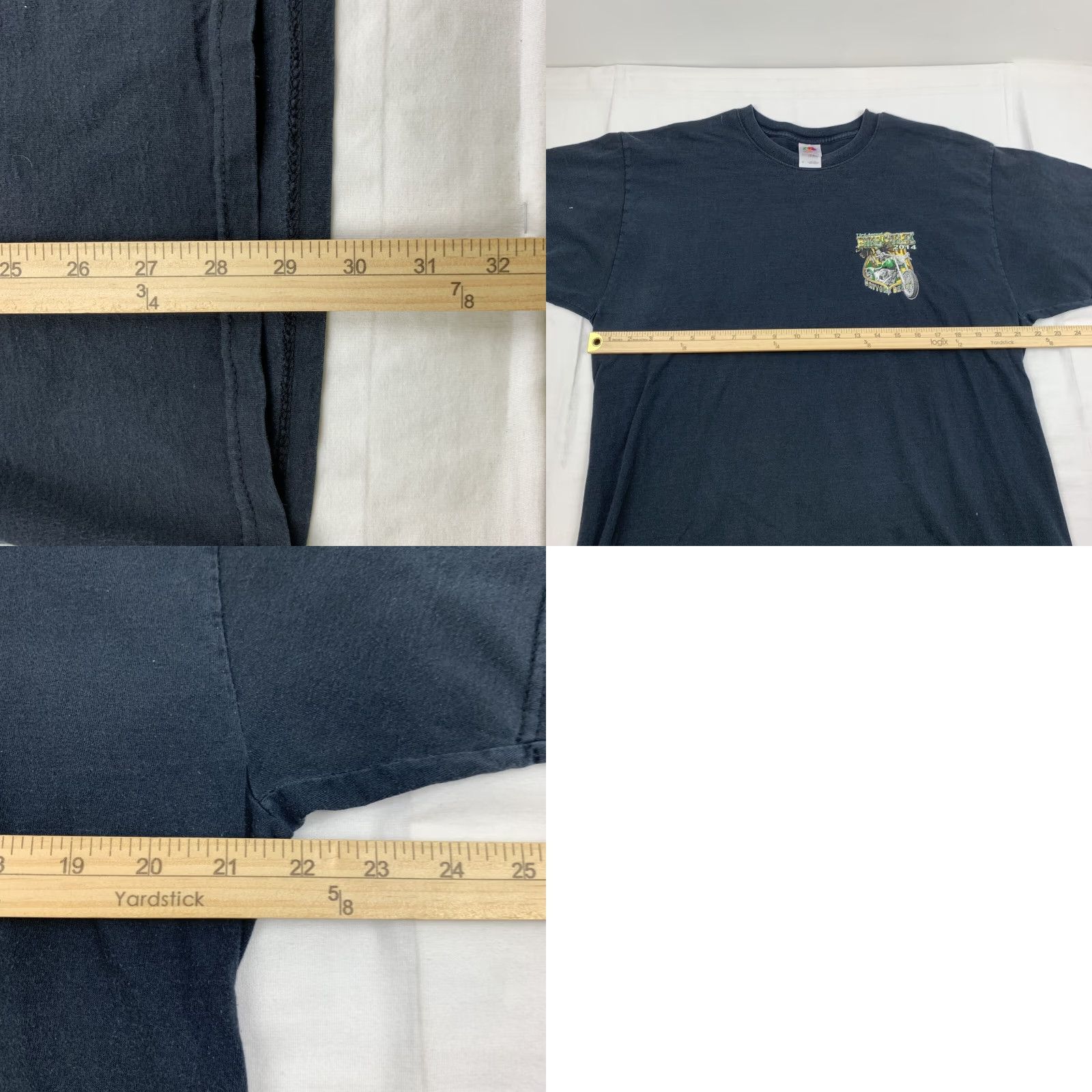 Fruit Of The Loom VINTAGE Daytona Beach Bike Week T Shirt Adult XL Black 2014 Motorcycle Rally Biker USA Shirt Mens XL Black Motorcycle USA 2014 Bike Week T Shirt Size US XL / EU 56 / 4 - 8 Thumbnail
