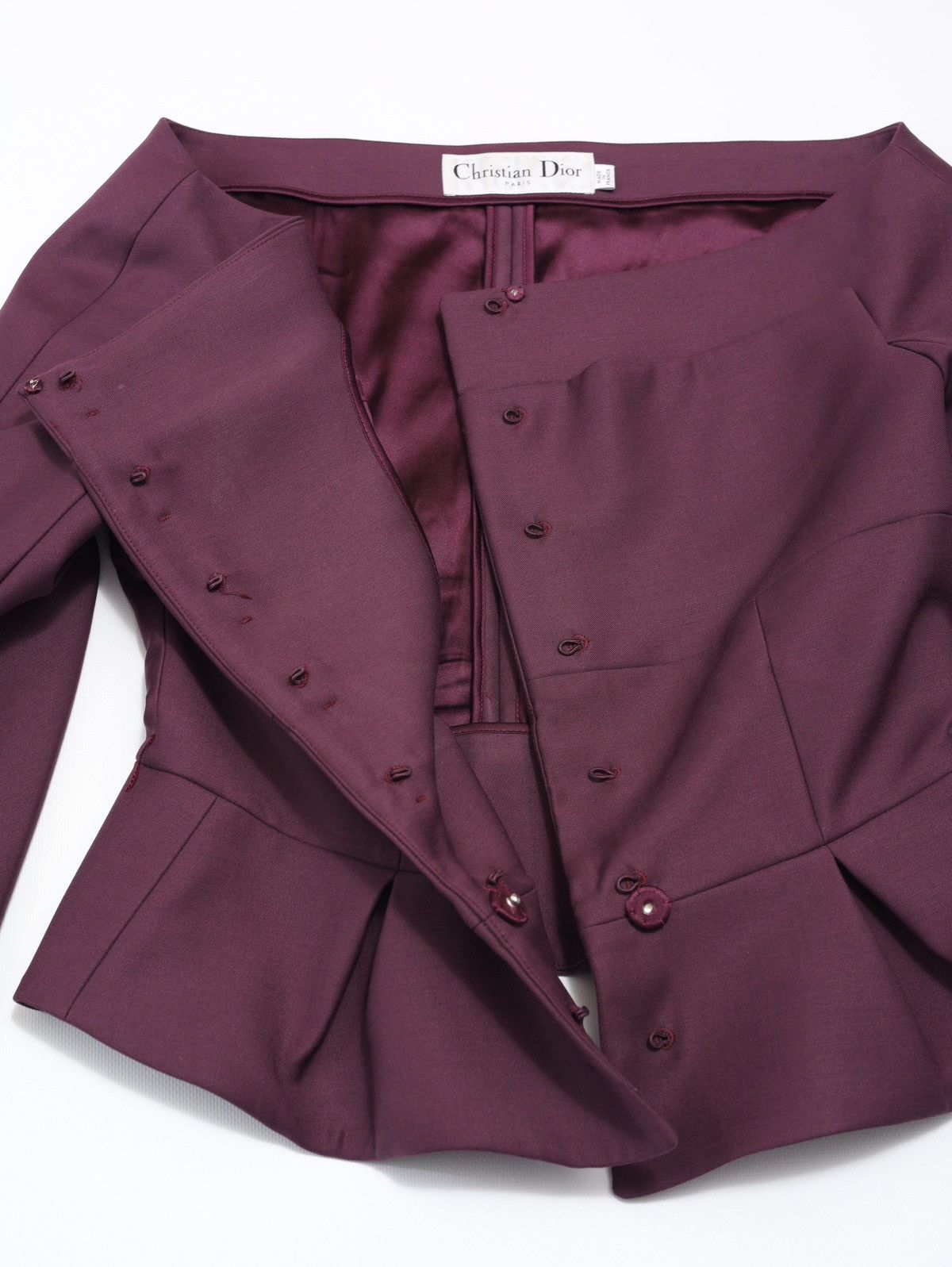 Christian Dior Monsieur Christian Dior Evening Jacket Purple Wool Blazer Vintage Size M / US 6-8 / IT 42-44 - 13 Thumbnail